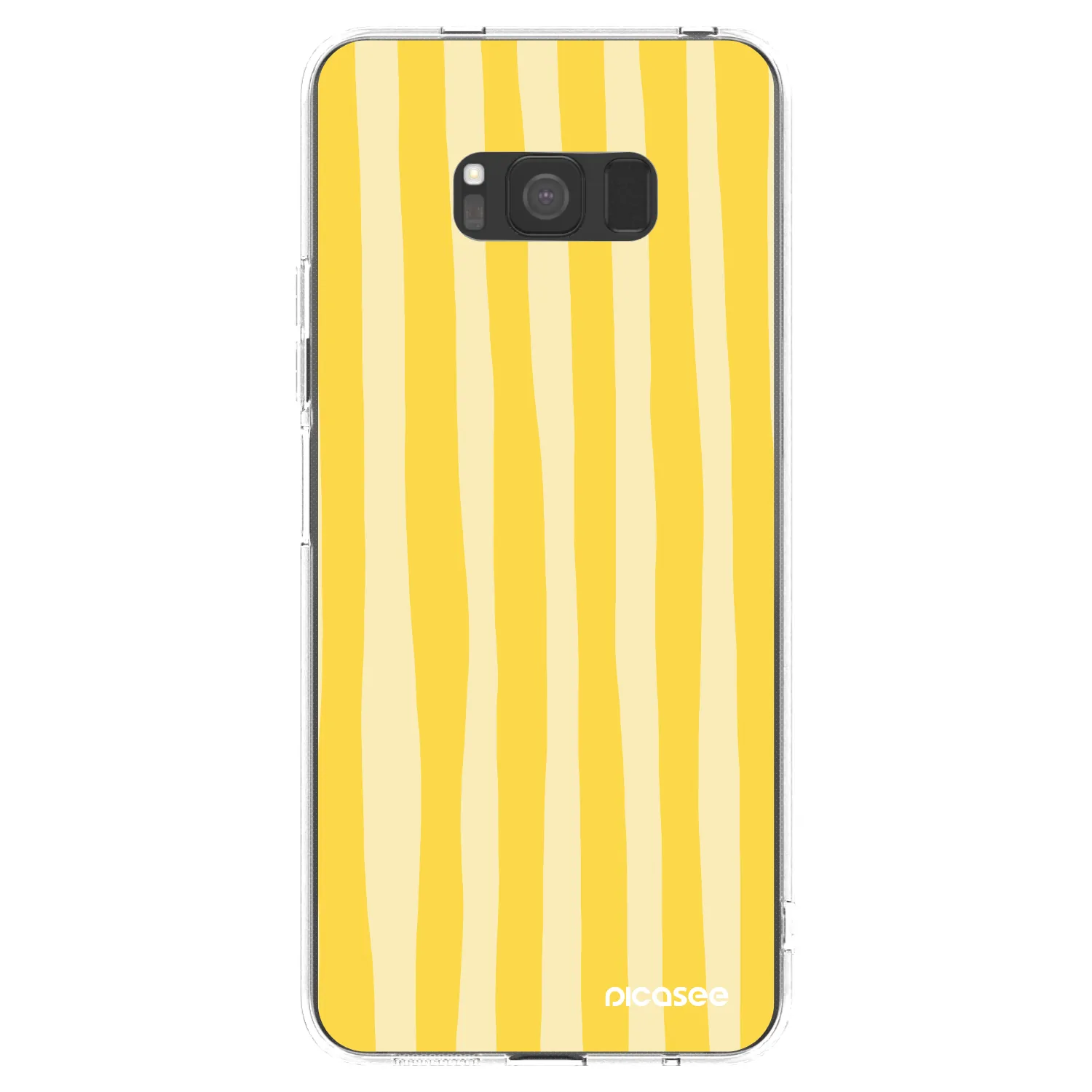 Picasee silikonska prozirna maskica za Samsung Galaxy S8 G950F - Lines lemon