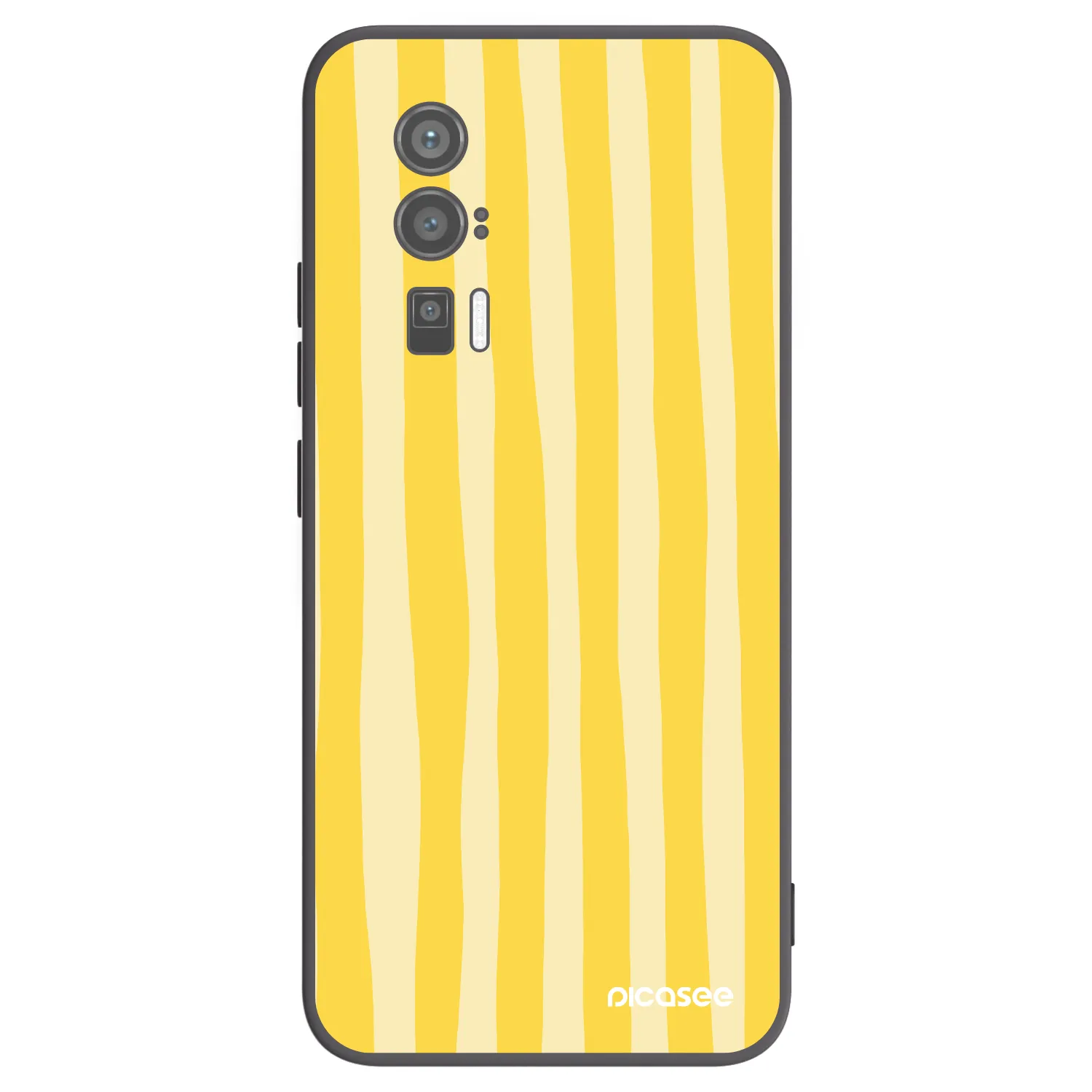 Picasee crna silikonska maskica za Xiaomi Poco F5 Pro 5G - Lines lemon