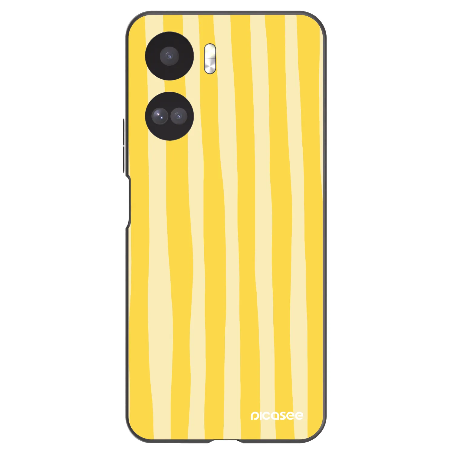 Picasee crna silikonska maskica za Honor 90 Lite 5G - Lines lemon