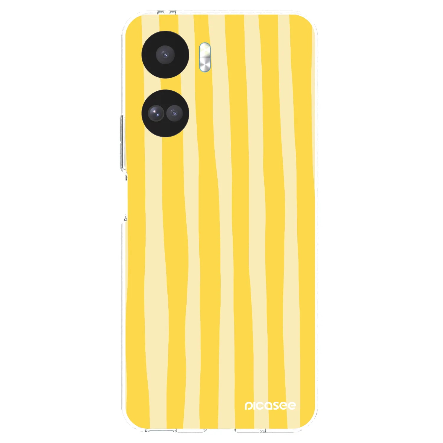 Picasee silikonska prozirna maskica za Honor 90 Lite 5G - Lines lemon