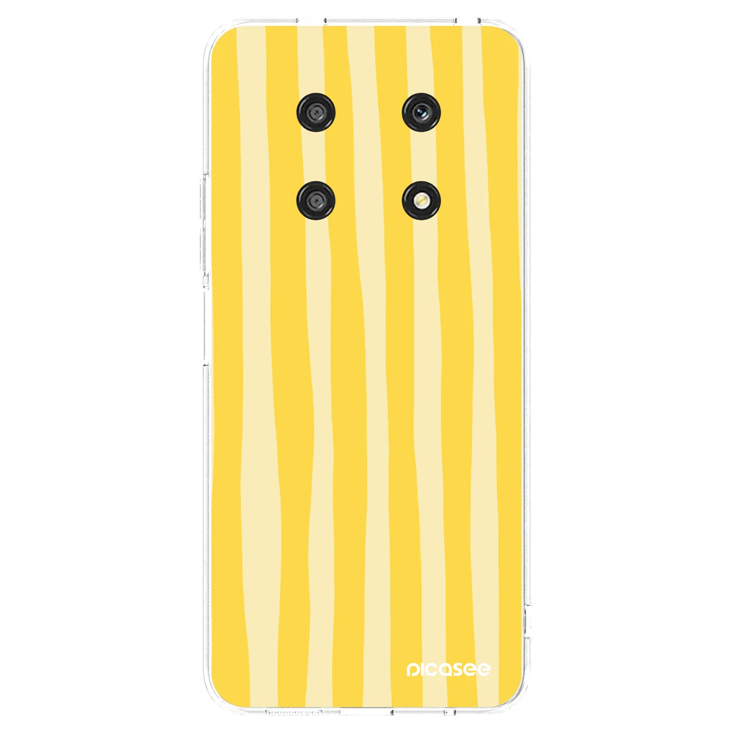 Picasee silikonska prozirna maskica za Honor Magic4 Lite 5G - Lines lemon