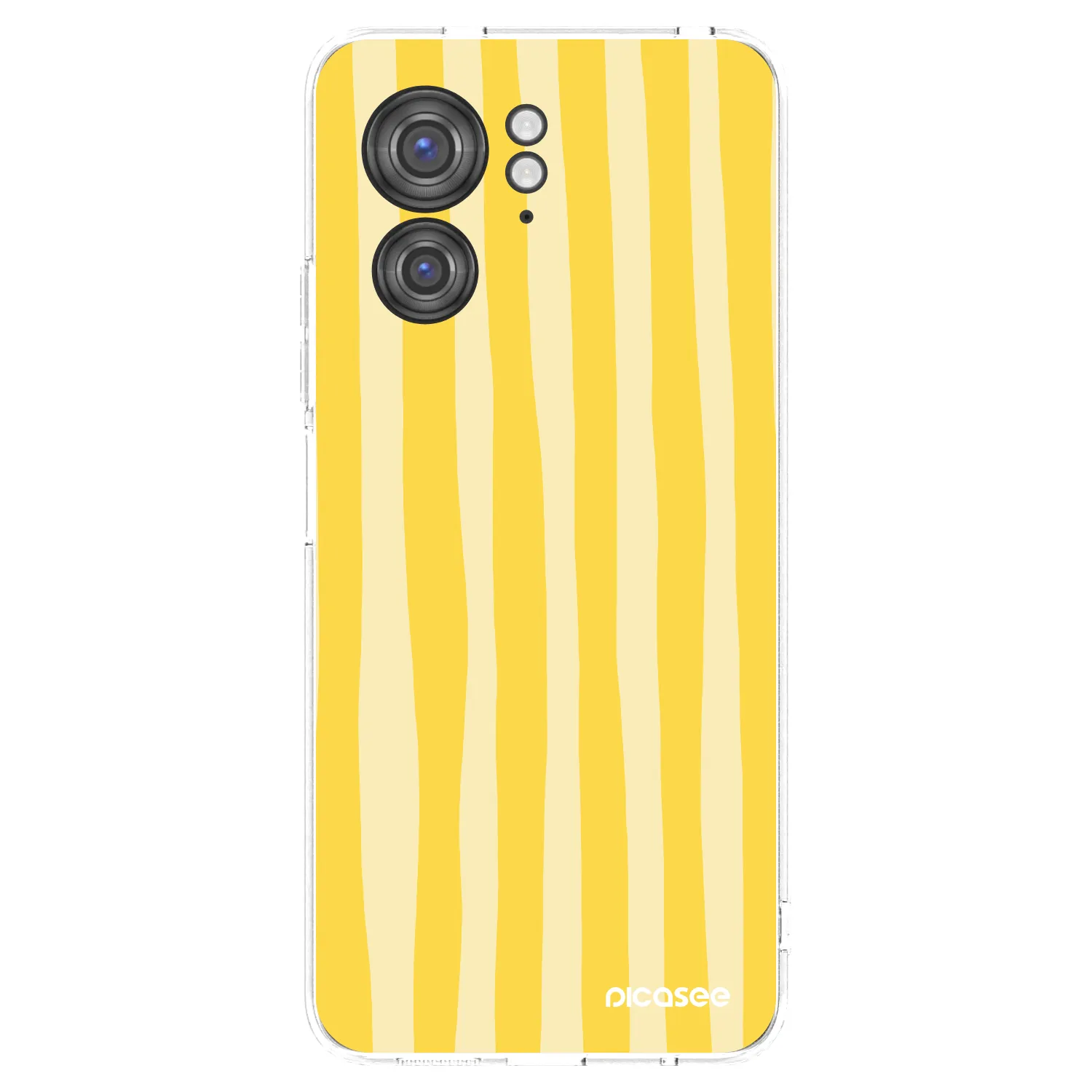 Picasee silikonska prozirna maskica za Motorola Edge 40 - Lines lemon