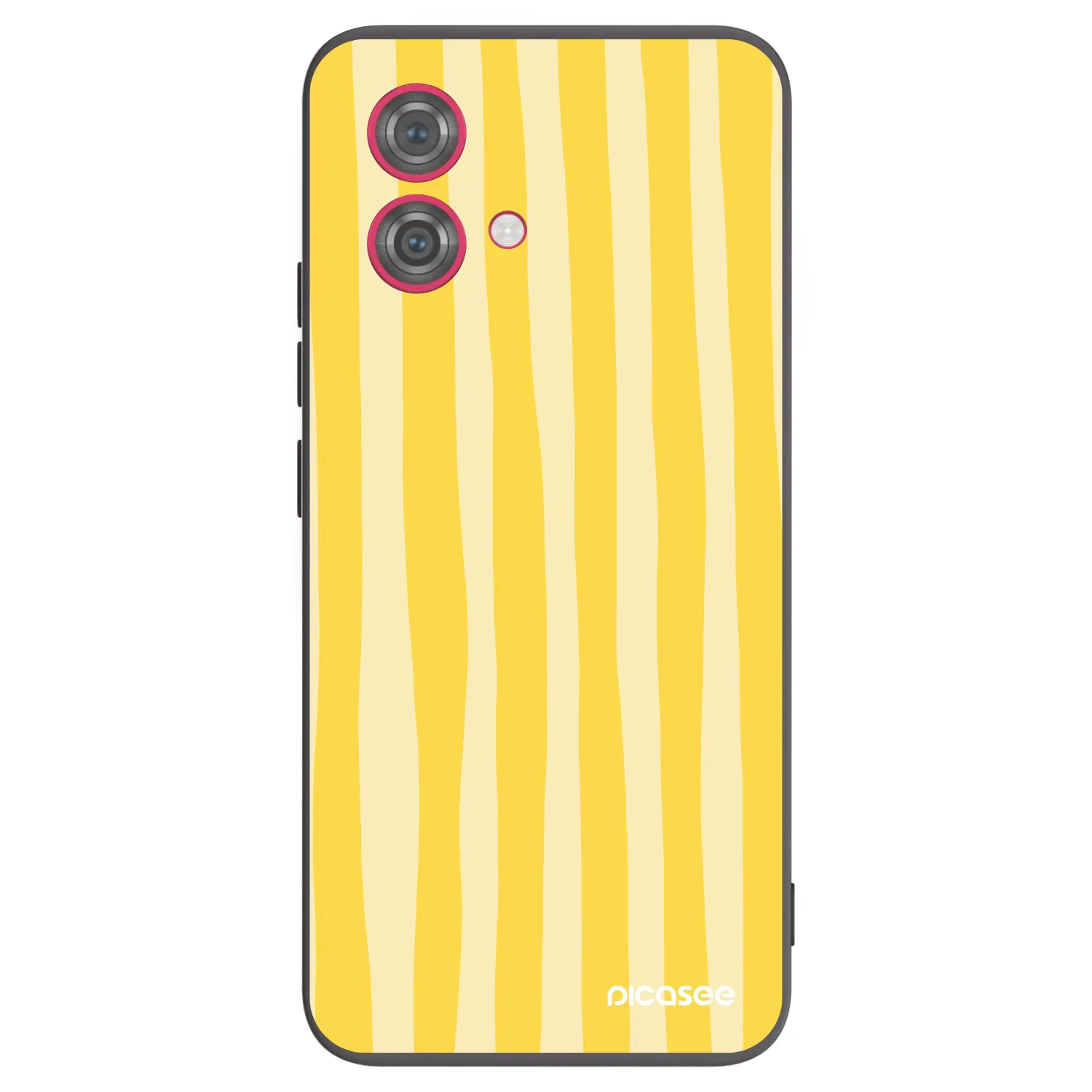 Picasee crna silikonska maskica za Motorola Moto G84 5G - Lines lemon