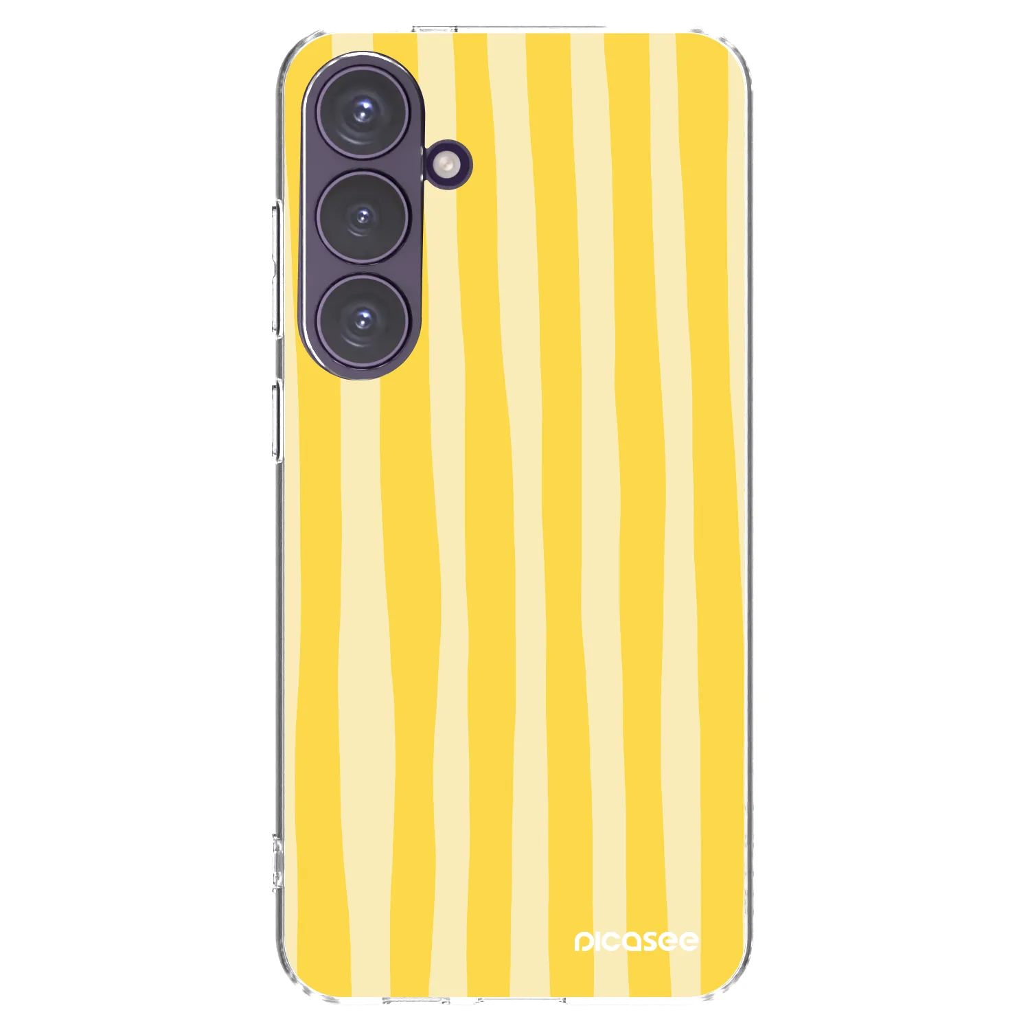 Picasee silikonska prozirna maskica za Samsung Galaxy S24+ S926B 5G - Lines lemon