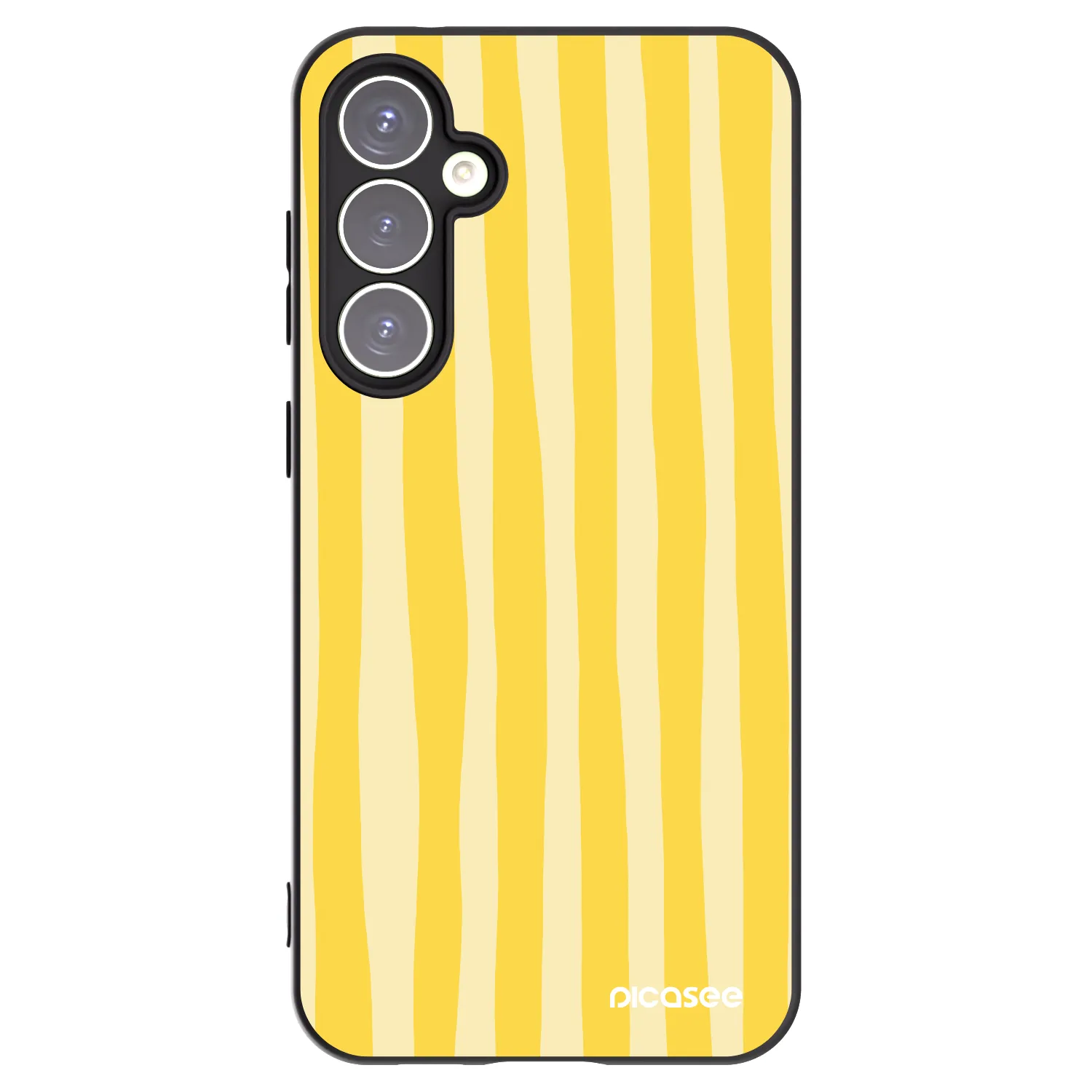 Picasee crna silikonska maskica za Samsung Galaxy S23 FE S711B - Lines lemon