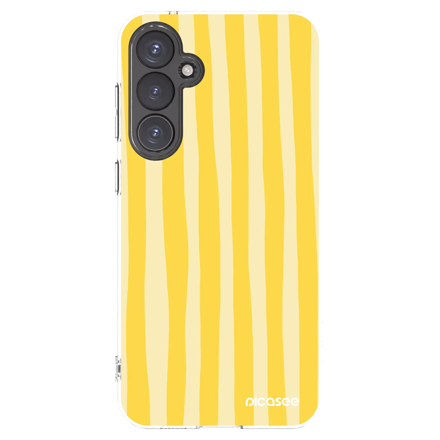 Picasee silikonska prozirna maskica za Samsung Galaxy S23 FE S711B - Lines lemon