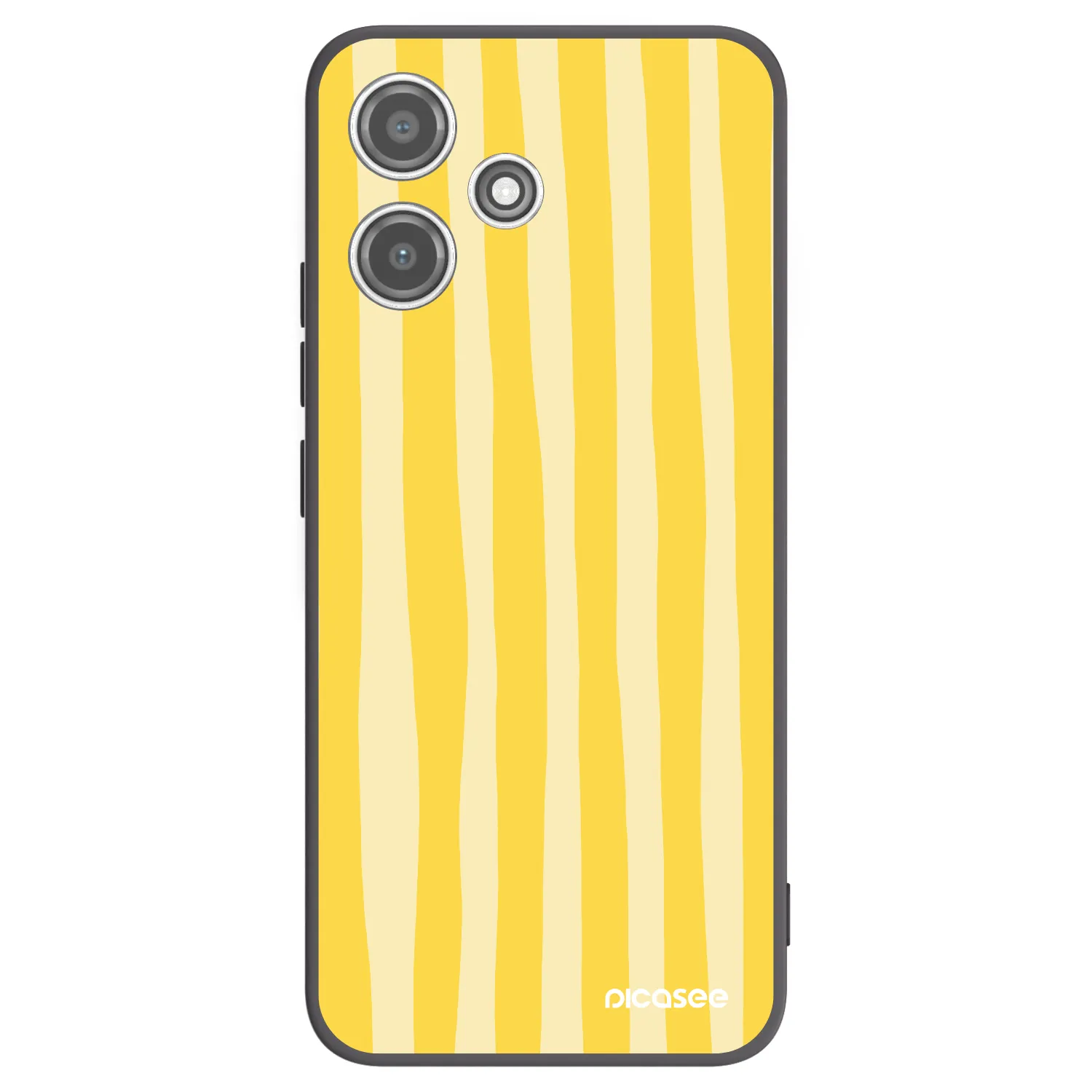 Picasee crna silikonska maskica za Xiaomi Redmi 12 5G - Lines lemon