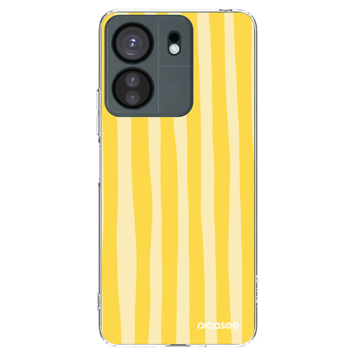 Picasee silikonska prozirna maskica za Xiaomi Redmi 13C 4G - Lines lemon