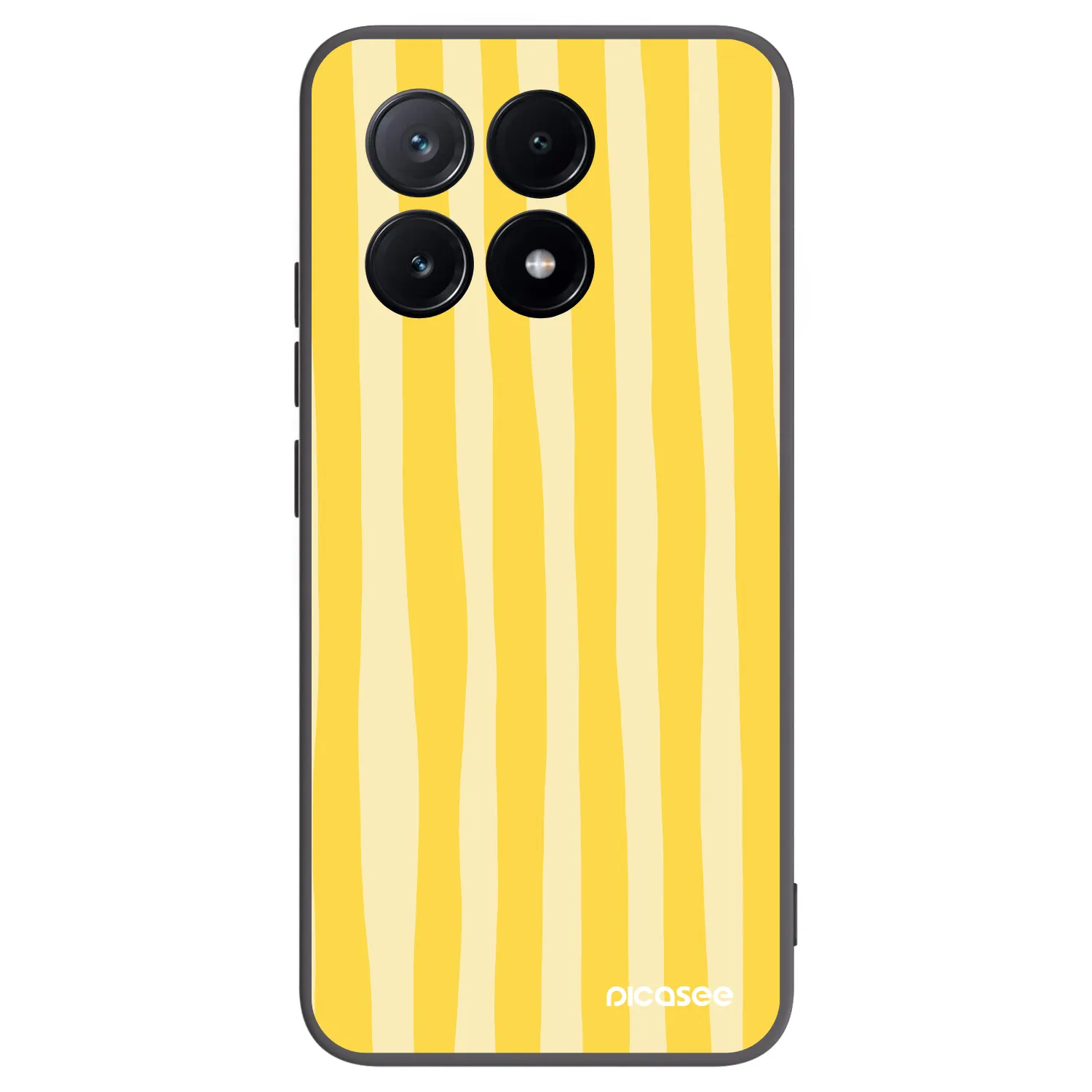 Picasee crna silikonska maskica za Xiaomi Poco X6 Pro - Lines lemon