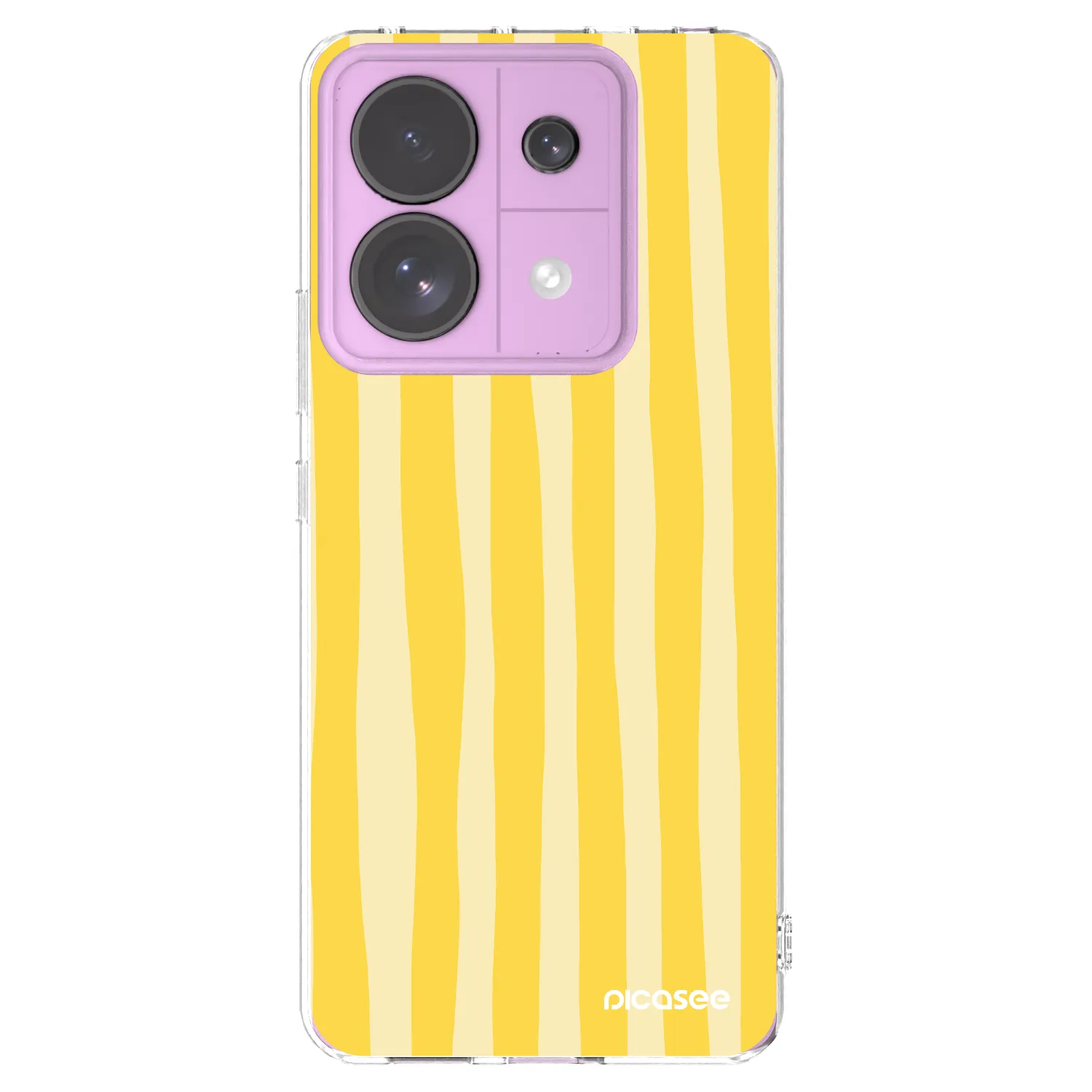 Picasee silikonska prozirna maskica za Xiaomi Redmi Note 13 Pro 5G - Lines lemon