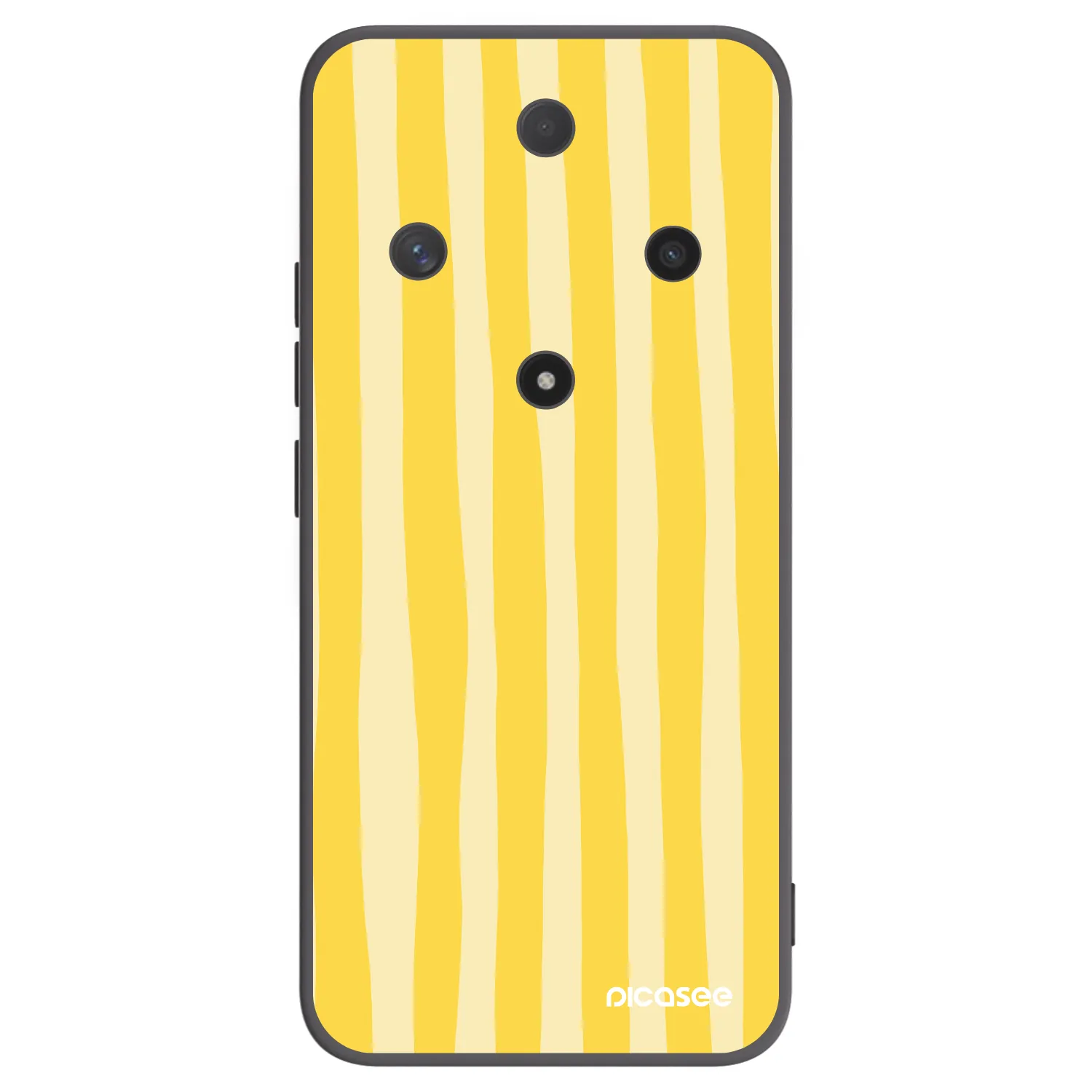 Picasee crna silikonska maskica za Honor Magic6 Lite 5G - Lines lemon