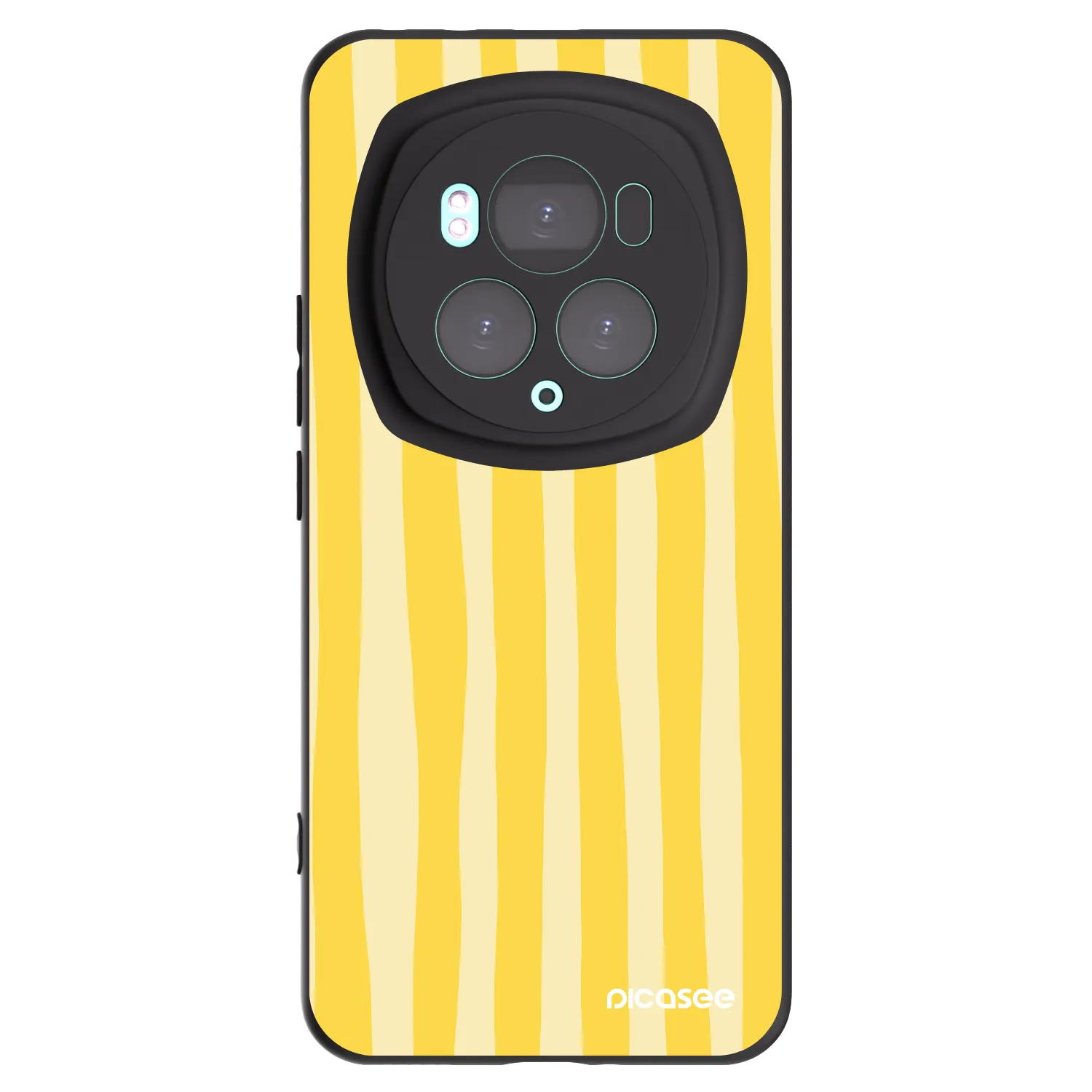 Picasee crna silikonska maskica za Honor Magic6 Pro - Lines lemon