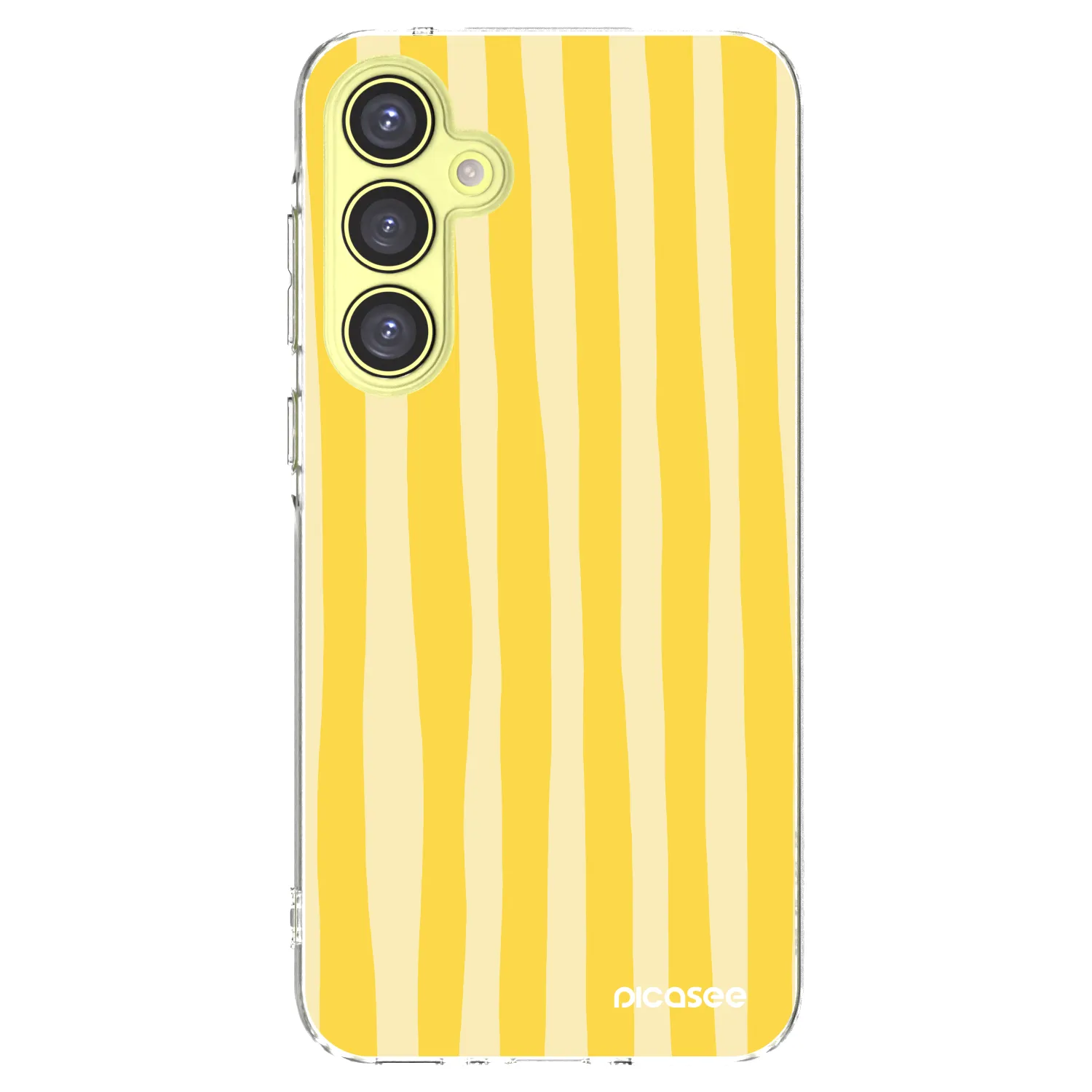 Picasee silikonska prozirna maskica za Samsung Galaxy A35 5G A356B - Lines lemon