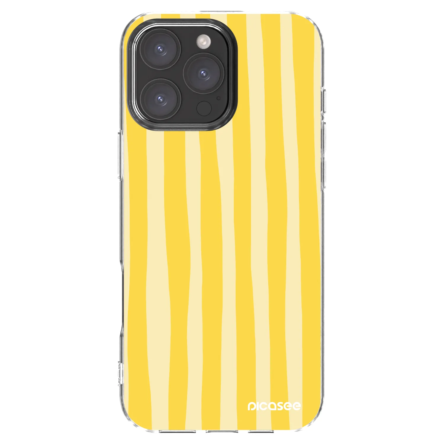 Picasee silikonska prozirna maskica za Apple iPhone 16 Pro Max - Lines lemon