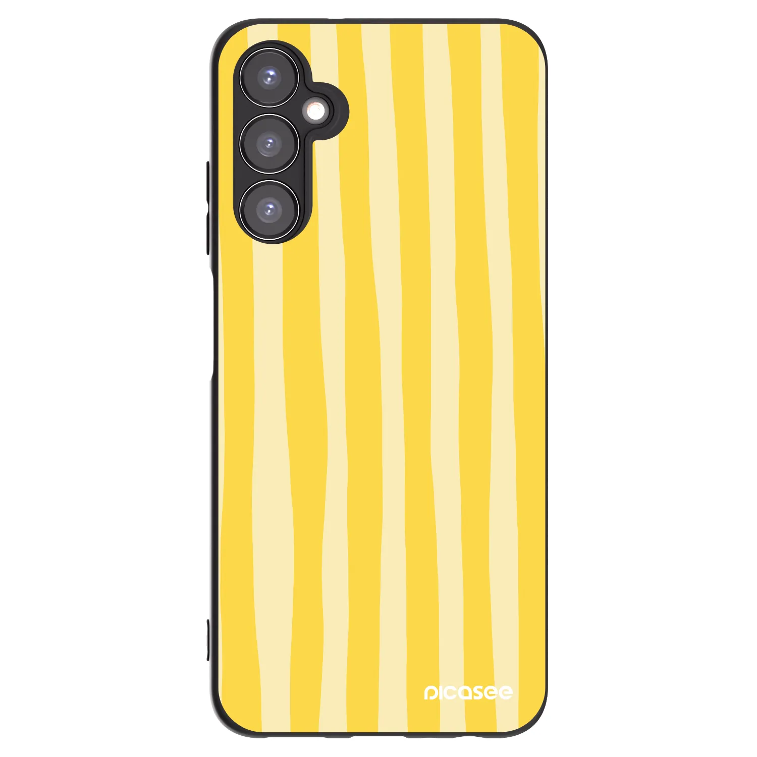Picasee crna silikonska maskica za Samsung Galaxy A05s A057G - Lines lemon