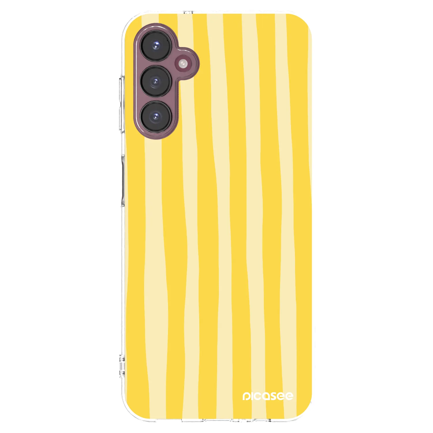 Picasee silikonska prozirna maskica za Samsung Galaxy A05s A057G - Lines lemon
