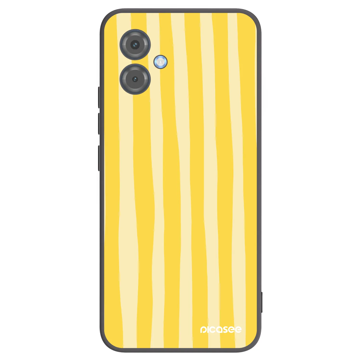 Picasee crna silikonska maskica za Motorola Moto G14 - Lines lemon