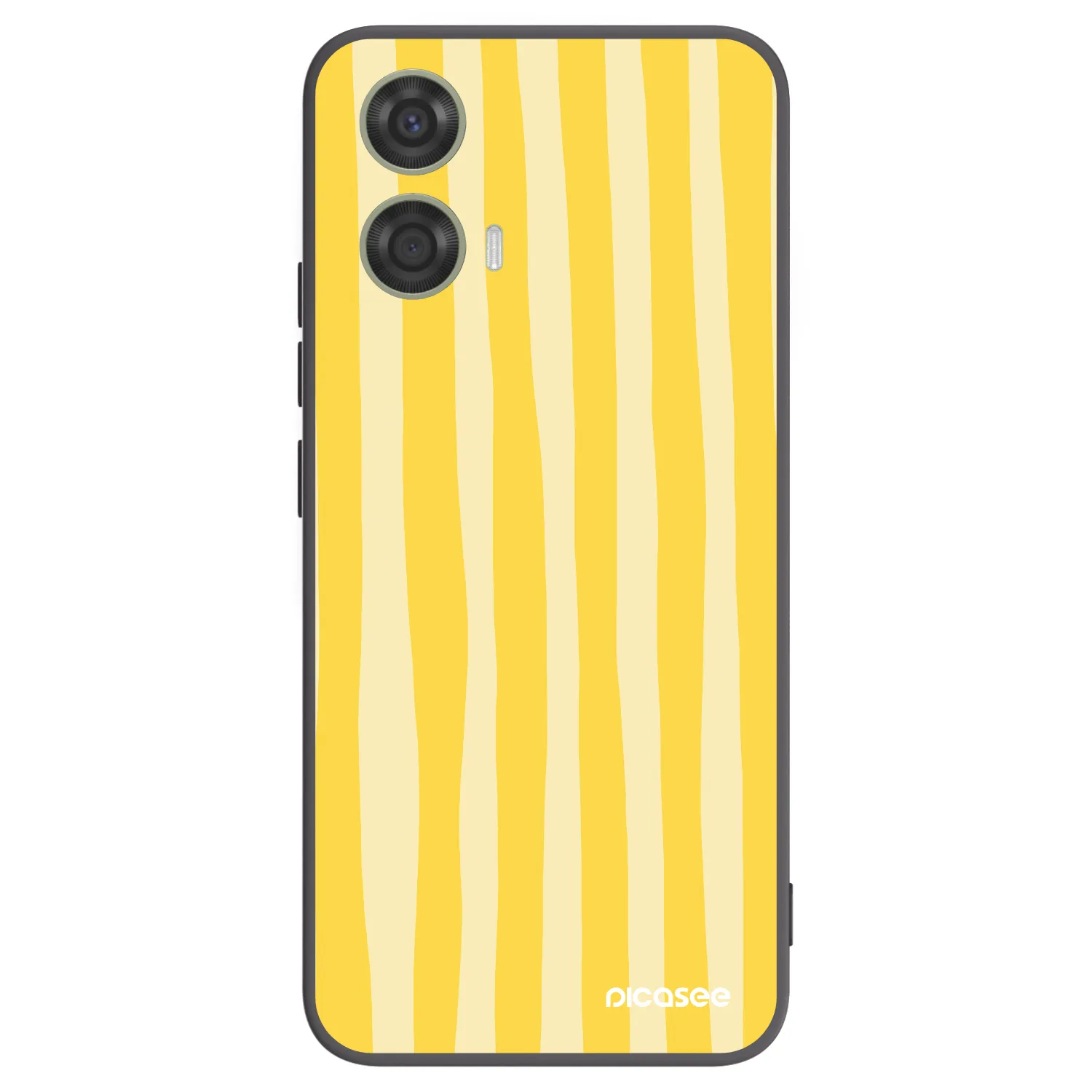Picasee crna silikonska maskica za Motorola Moto G24 - Lines lemon