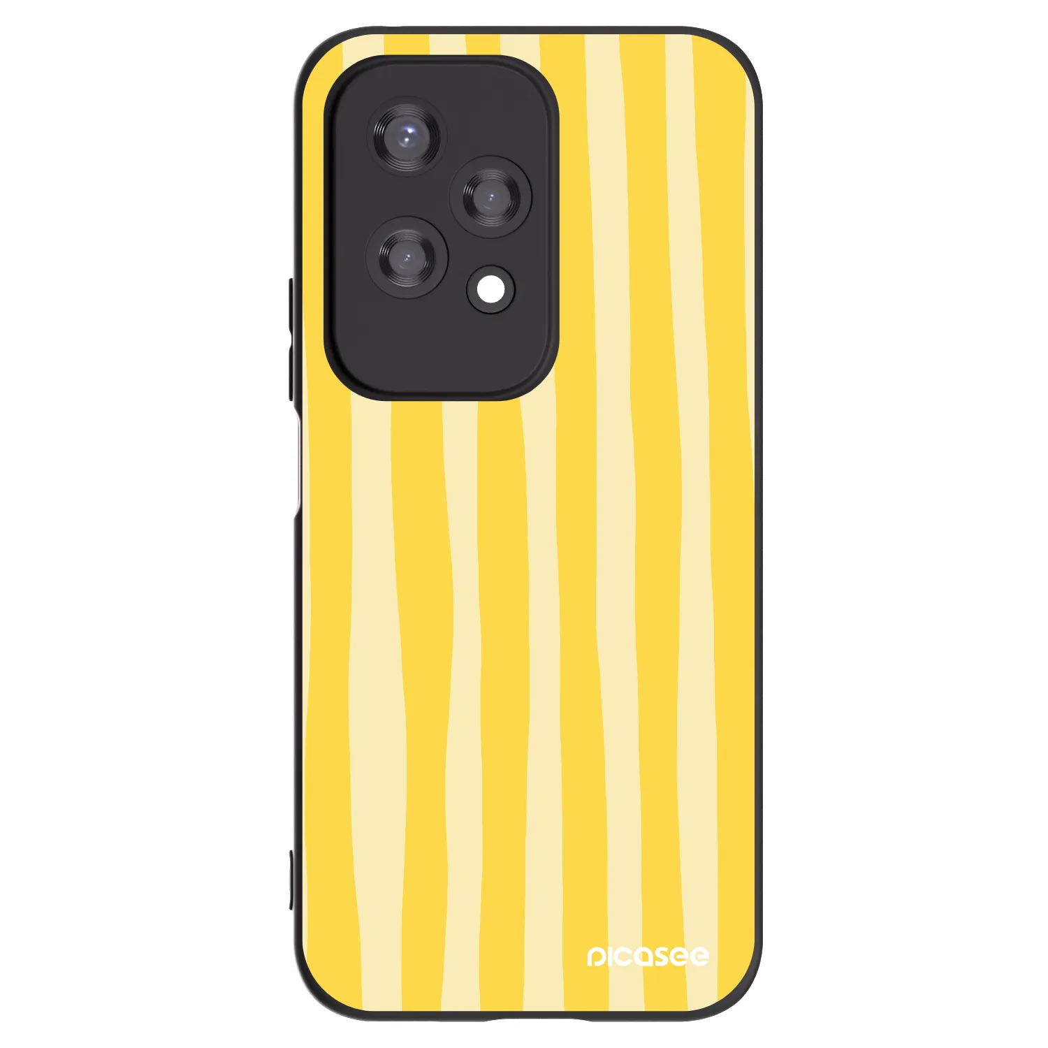 Picasee crna silikonska maskica za Honor 200 Lite - Lines lemon