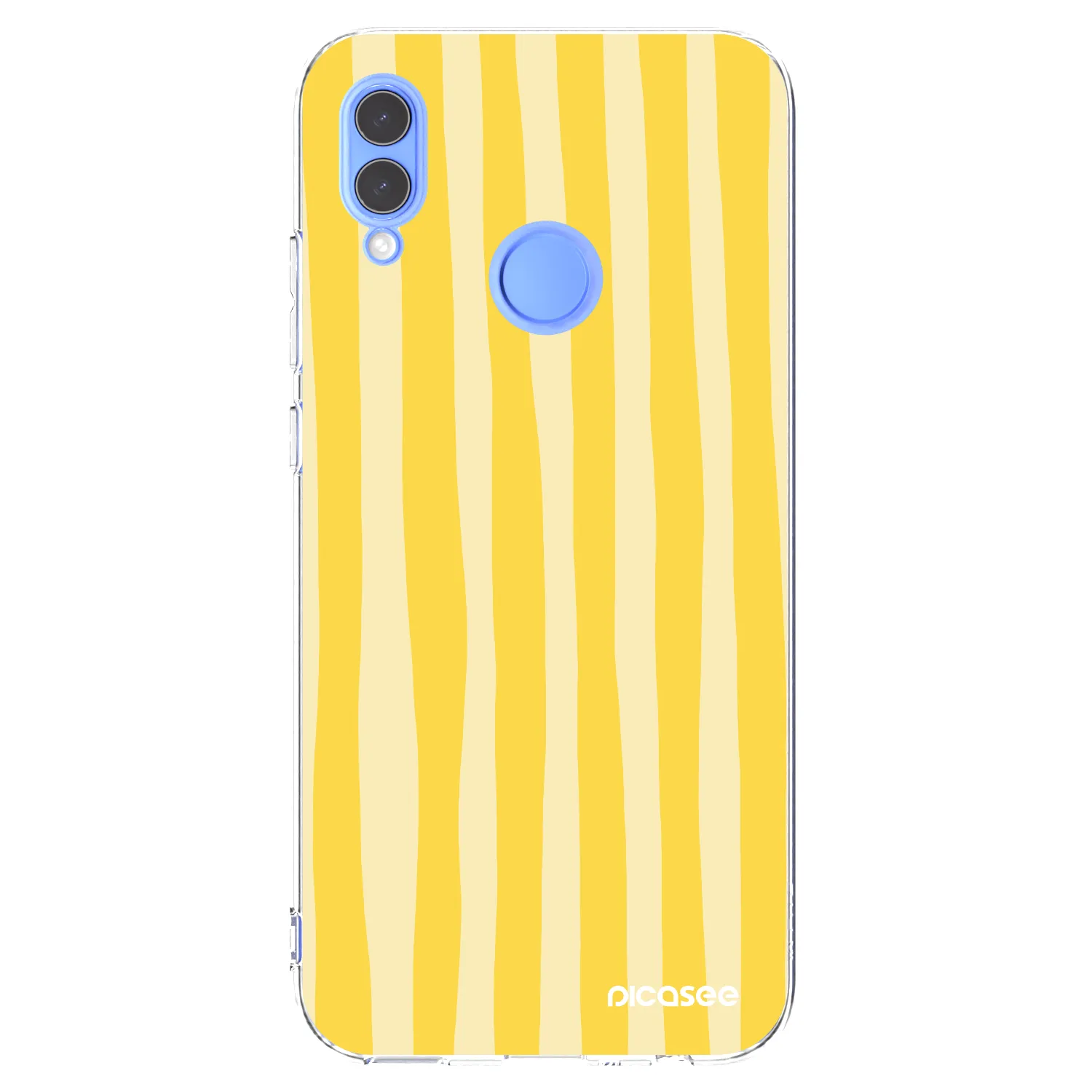 Picasee silikonska prozirna maskica za Huawei P Smart 2019 - Lines lemon