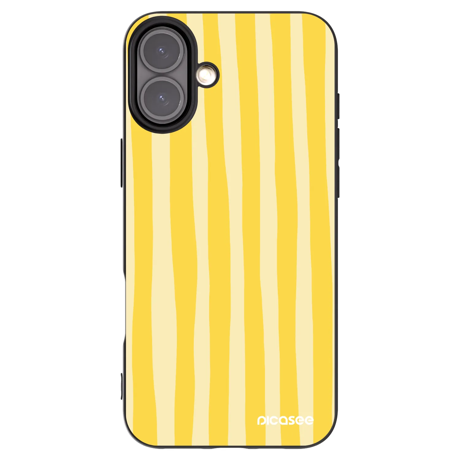 Picasee crna silikonska maskica za Apple iPhone 16 Plus - Lines lemon