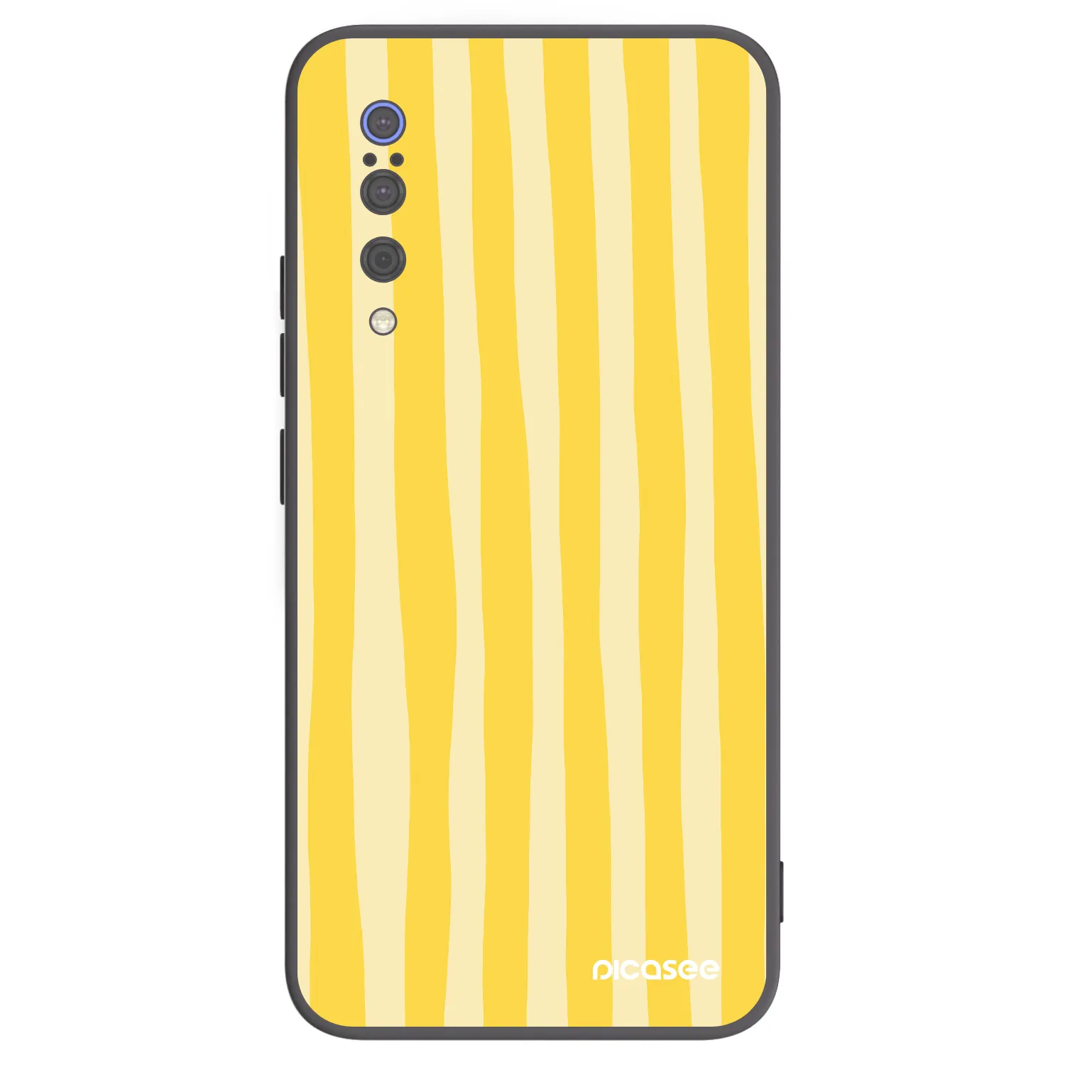 Picasee crna silikonska maskica za Xiaomi Mi 9 - Lines lemon