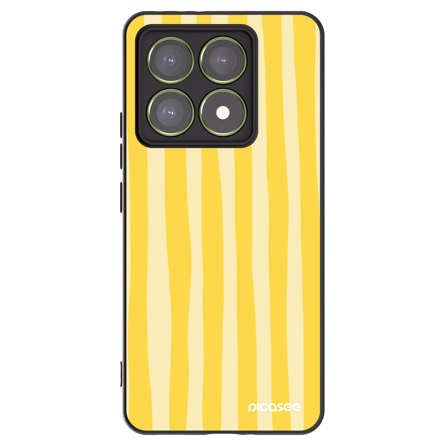 Picasee crna silikonska maskica za Xiaomi 14T - Lines lemon