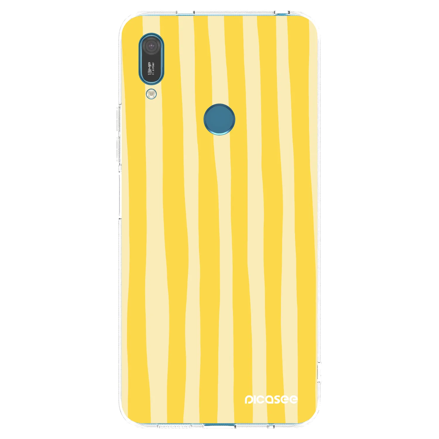 Picasee silikonska prozirna maskica za Huawei Y7 2019 - Lines lemon