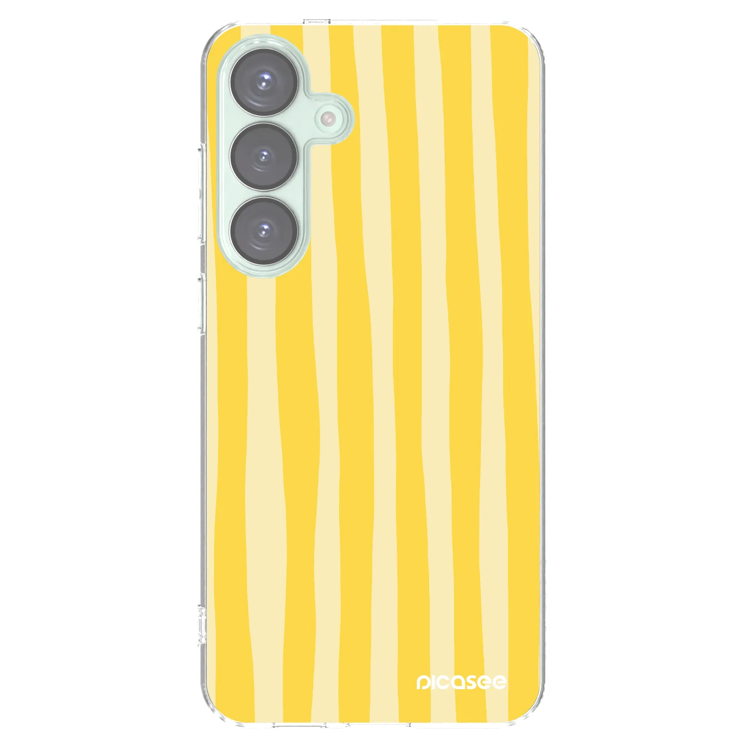 Picasee silikonska prozirna maskica za Samsung Galaxy S25+ 5G - Lines lemon