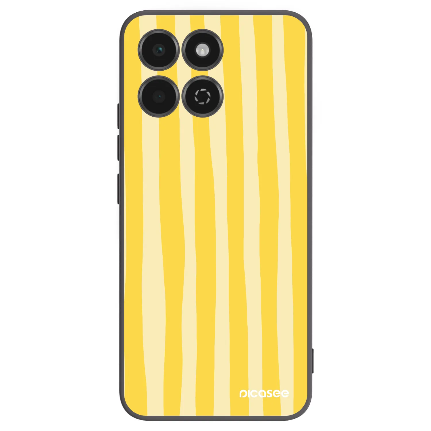 Picasee crna silikonska maskica za Honor 200 Smart 5G - Lines lemon