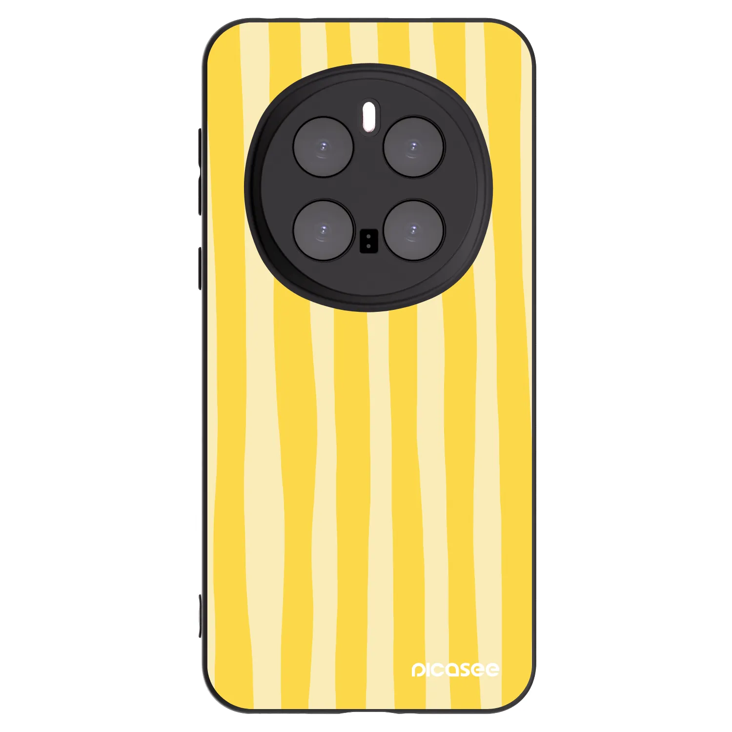 Picasee crna silikonska maskica za Honor Magic7 Pro 5G - Lines lemon