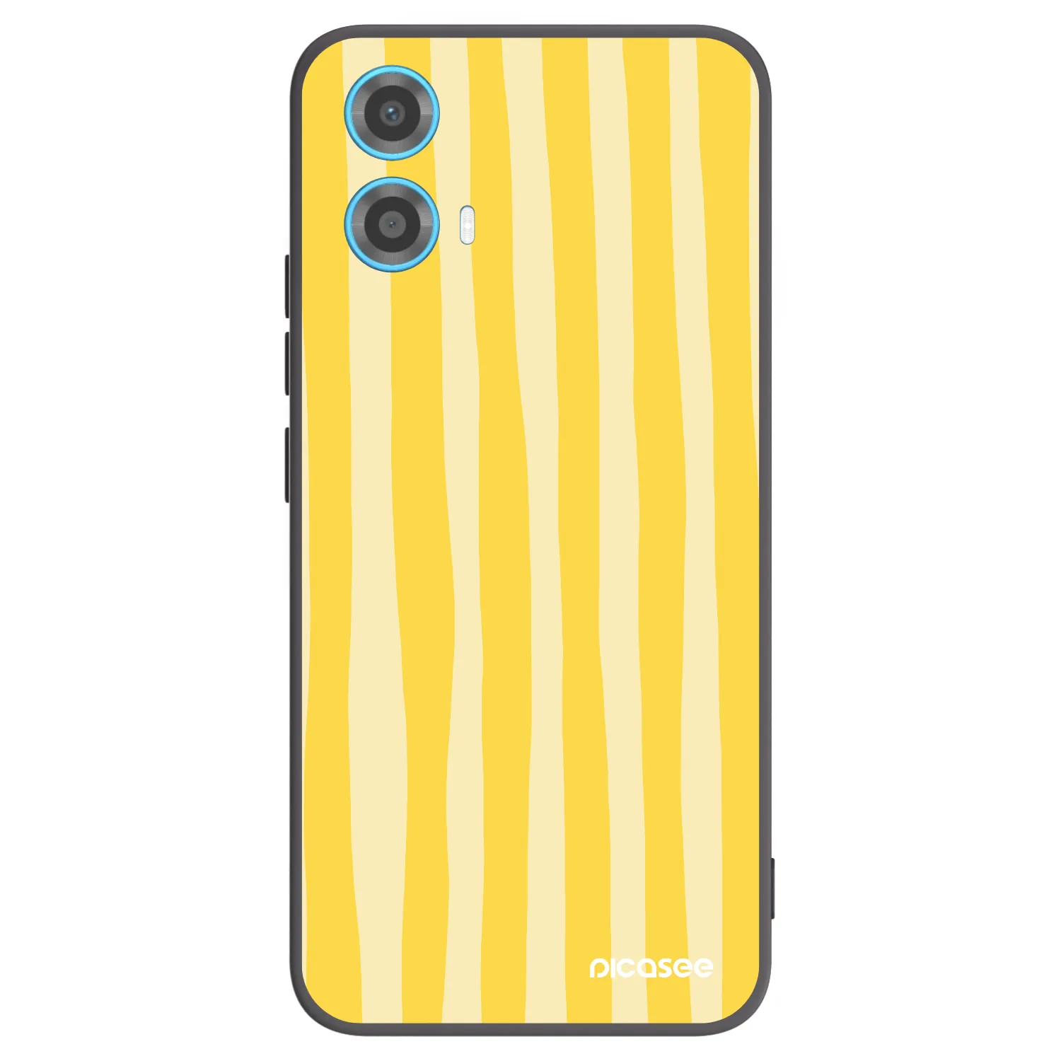 Picasee crna silikonska maskica za Motorola Moto G34 5G - Lines lemon