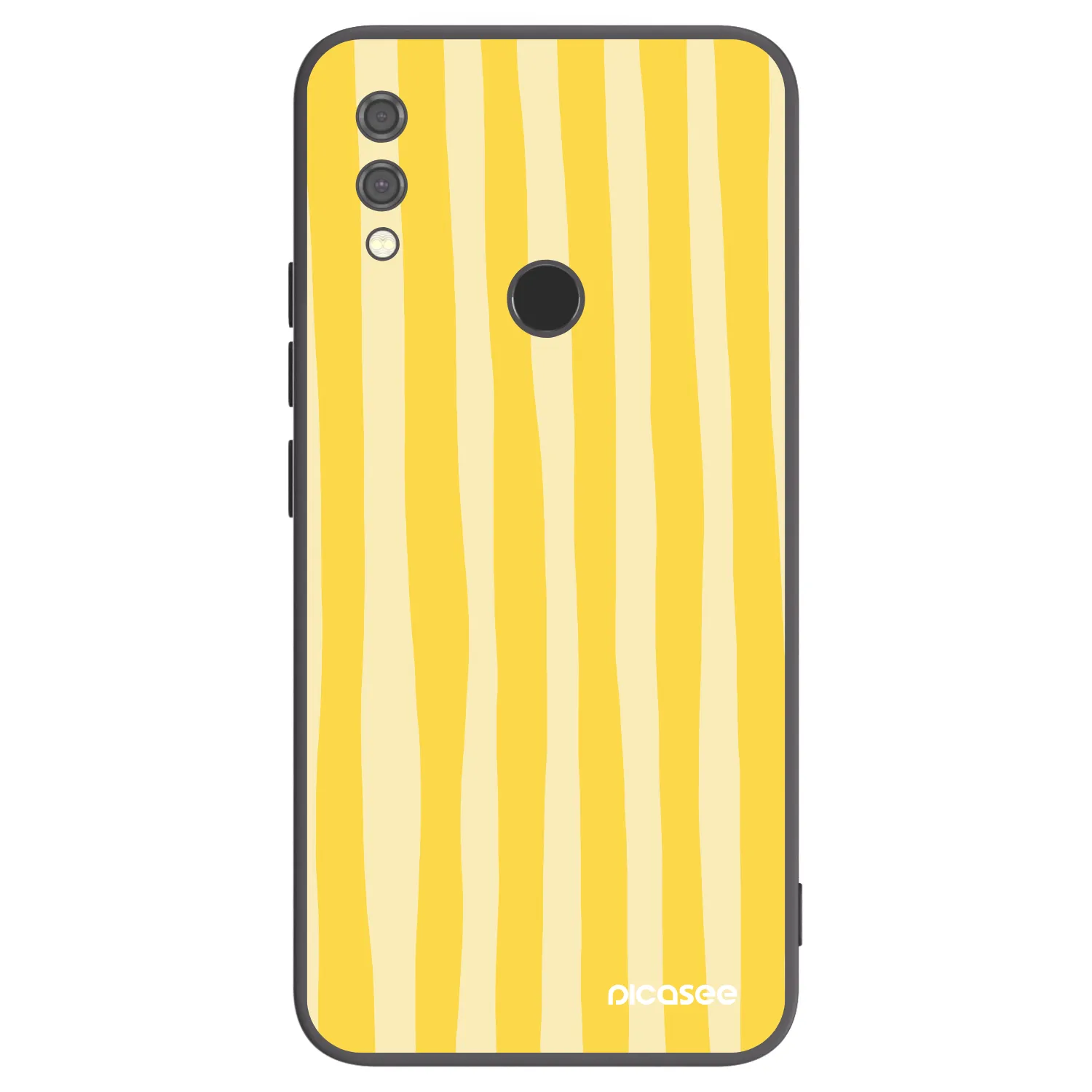 Picasee crna silikonska maskica za Xiaomi Redmi Note 7 - Lines lemon
