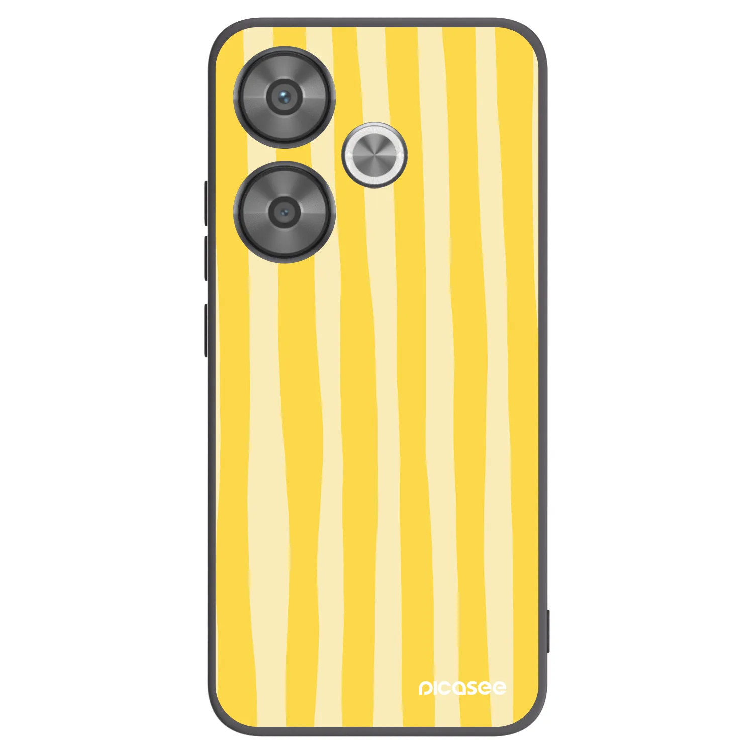 Picasee crna silikonska maskica za Xiaomi Poco F6 - Lines lemon