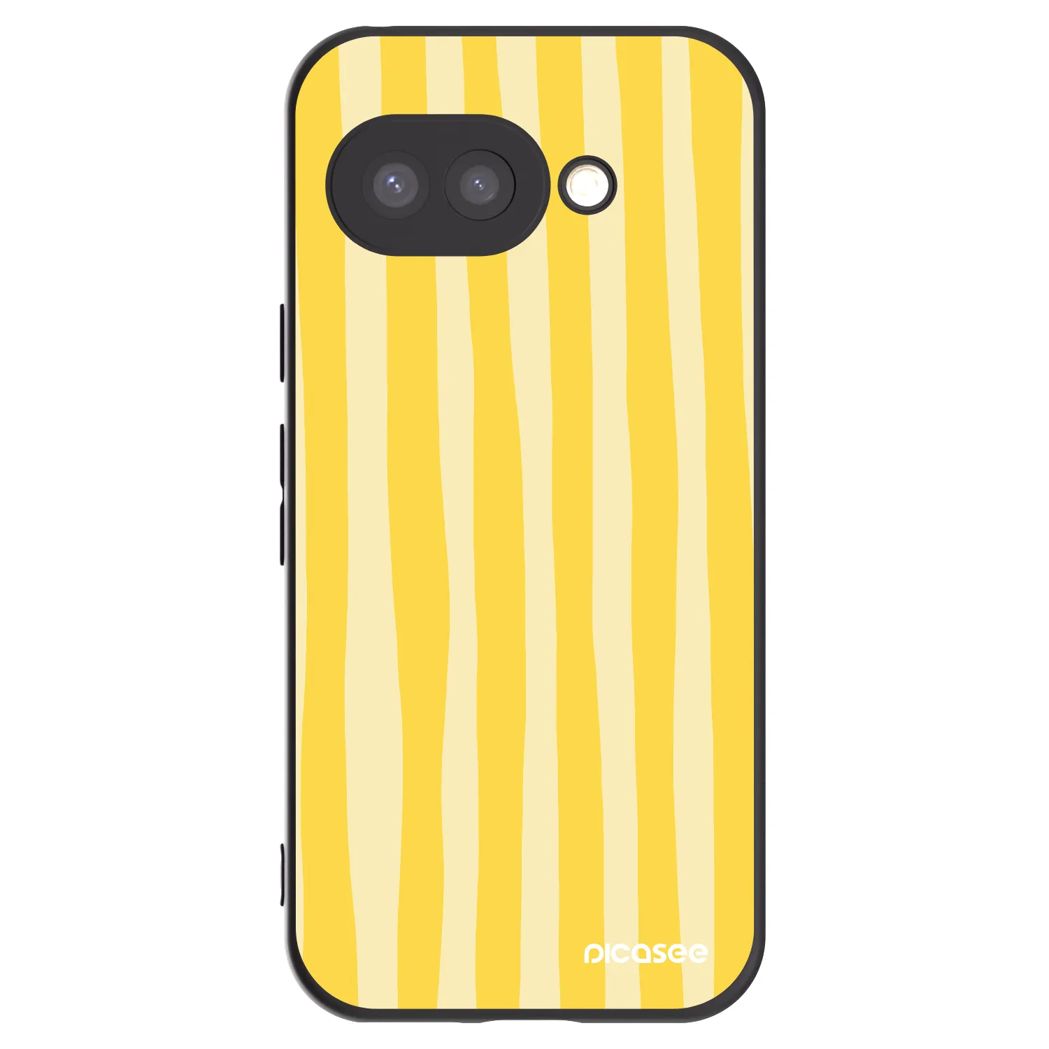 Picasee crna silikonska maskica za Google Pixel 9a - Lines lemon