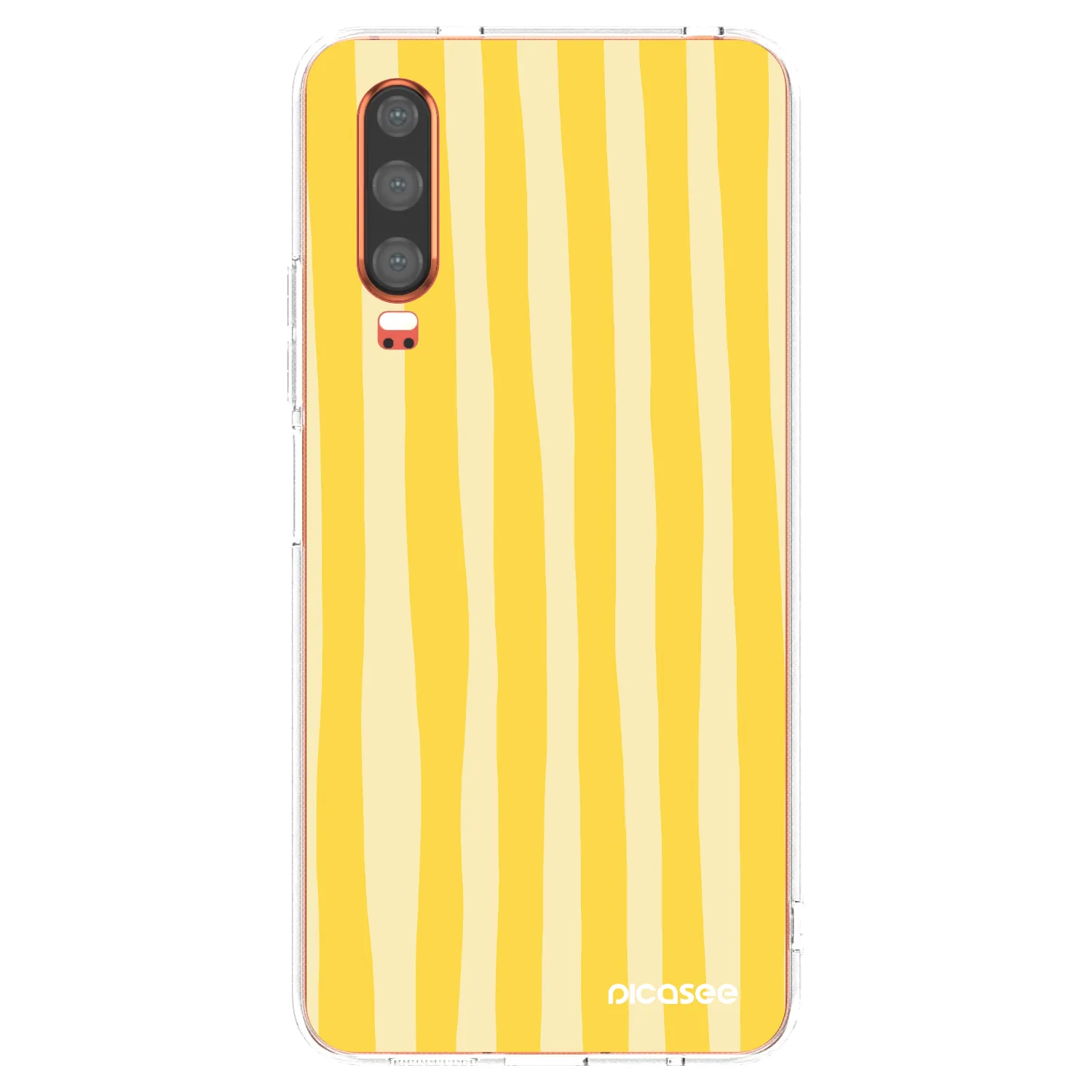 Picasee silikonska prozirna maskica za Huawei P30 - Lines lemon