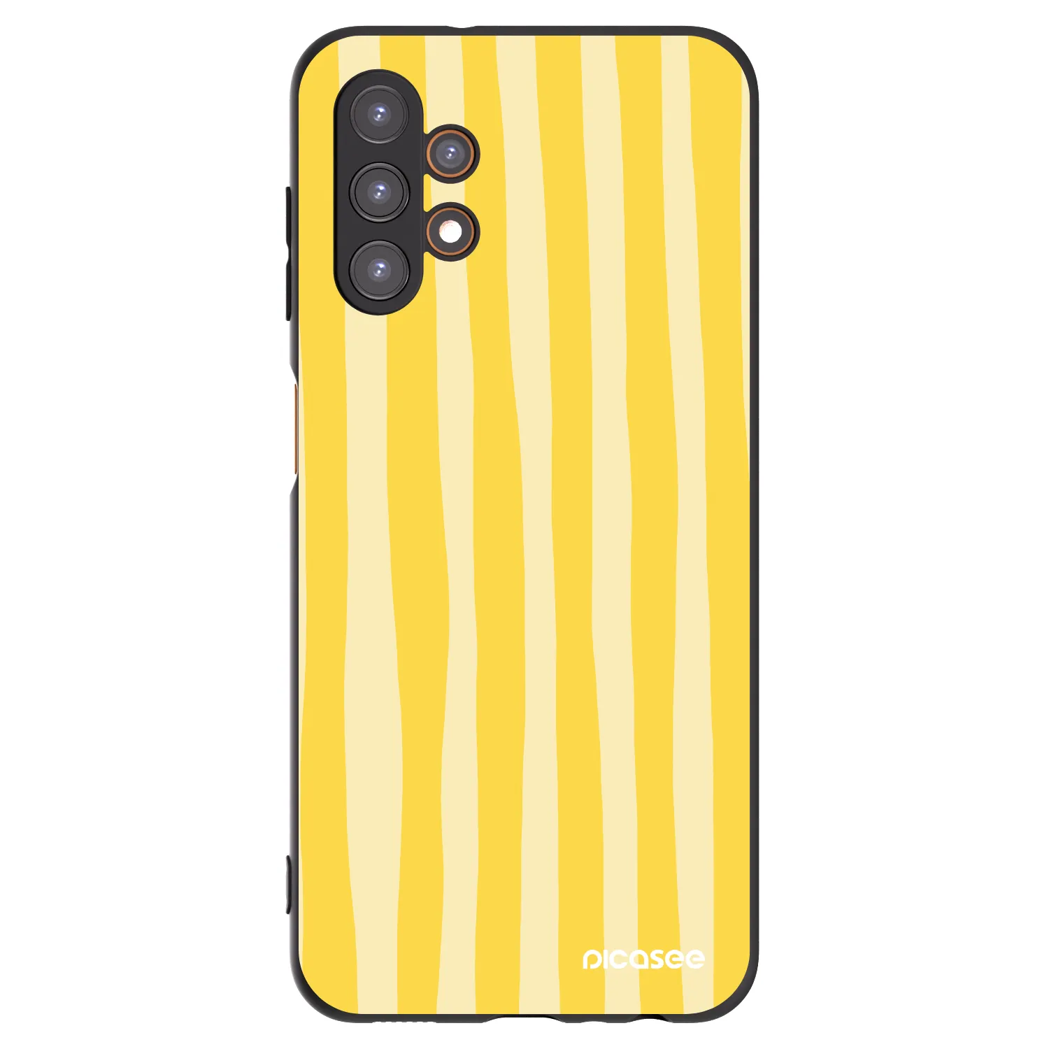 Picasee crna silikonska maskica za Samsung Galaxy A13 5G - Lines lemon