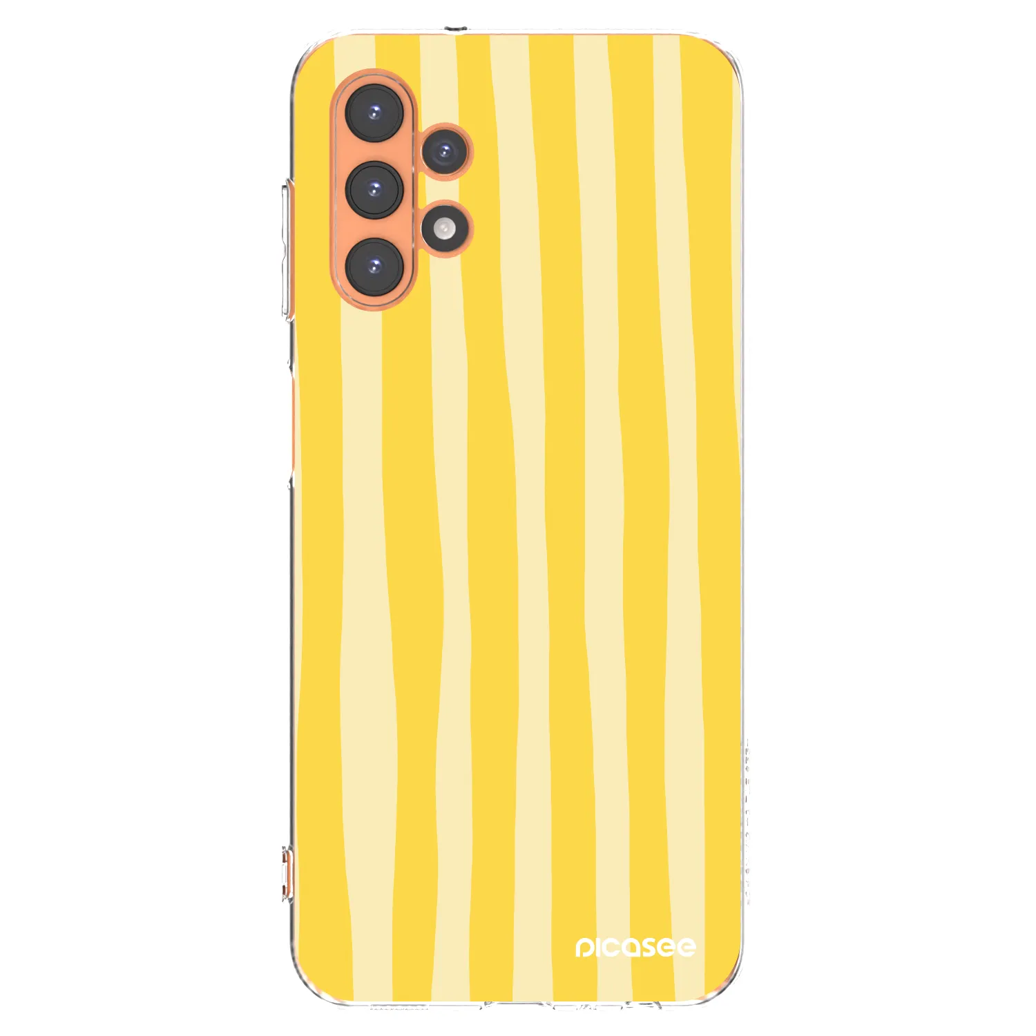 Picasee silikonska prozirna maskica za Samsung Galaxy A13 5G - Lines lemon