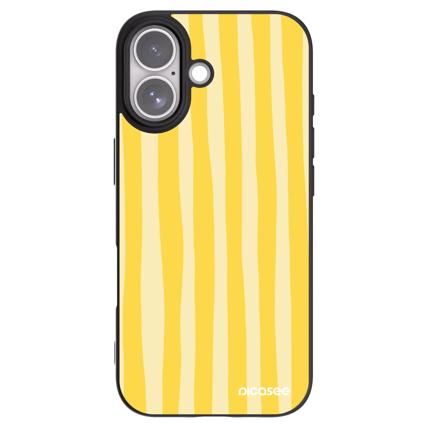 Picasee crna silikonska maskica za Apple iPhone 17 - Lines lemon