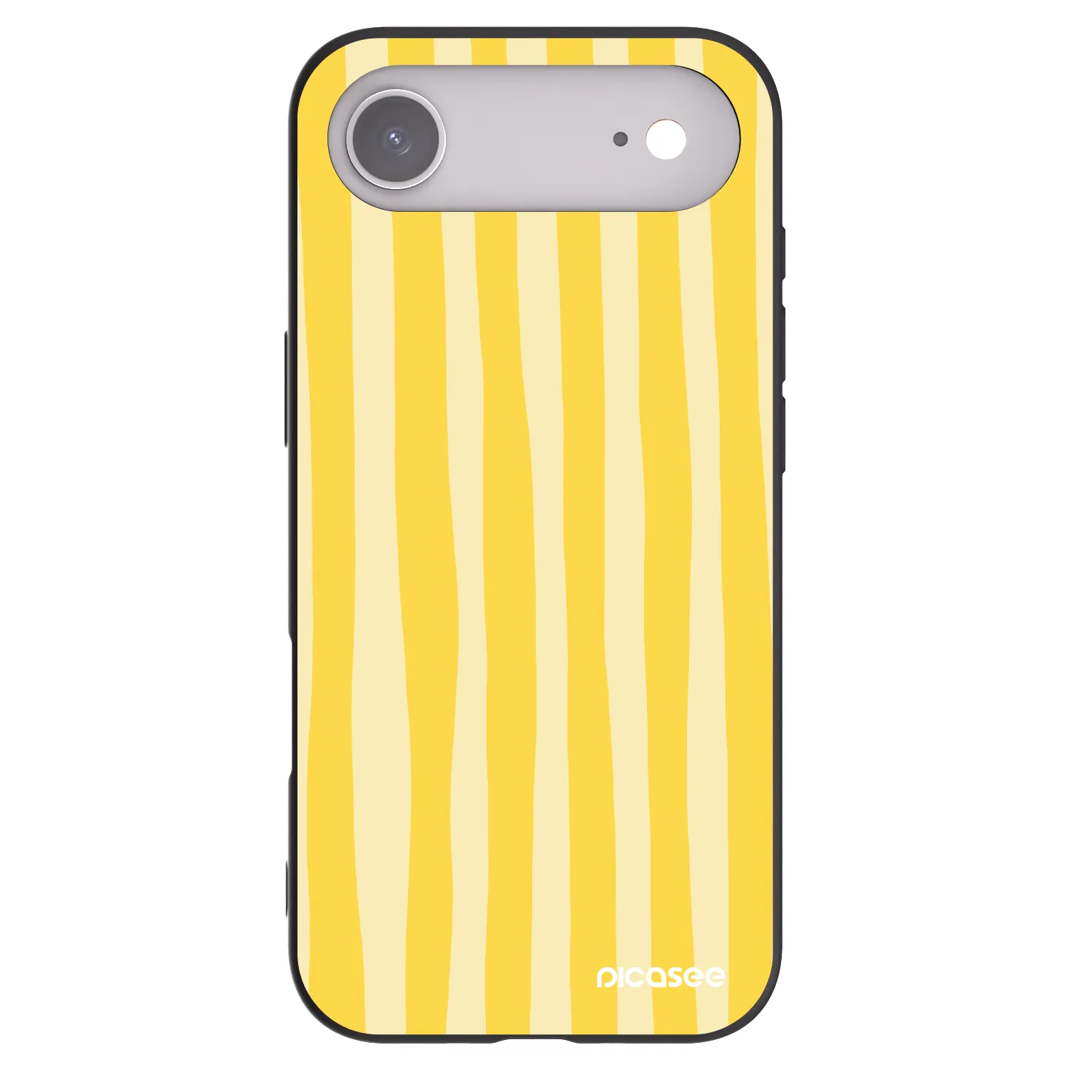 Picasee crna silikonska maskica za Apple iPhone Air - Lines lemon