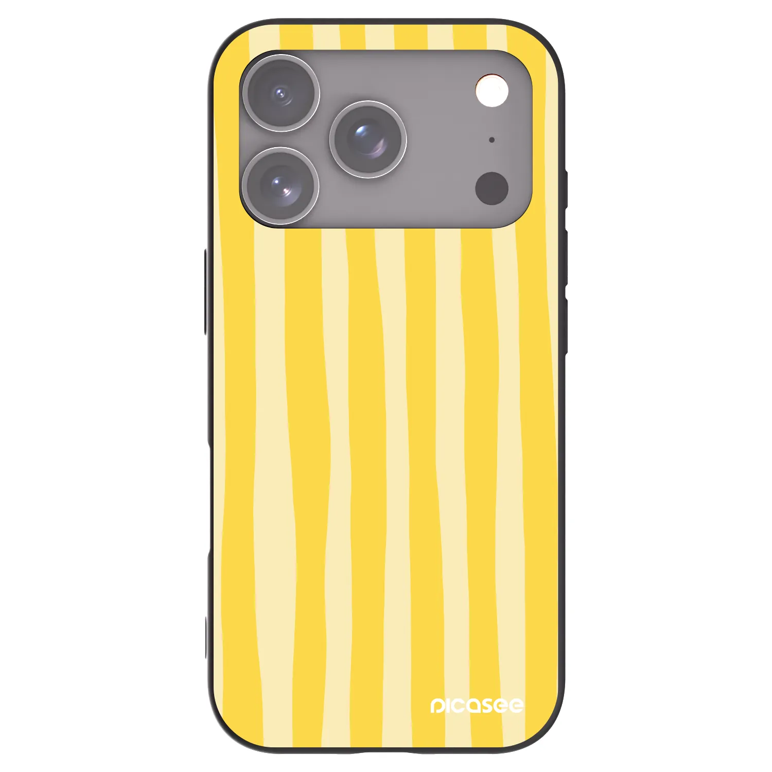 Picasee crna silikonska maskica za Apple iPhone 17 Pro - Lines lemon