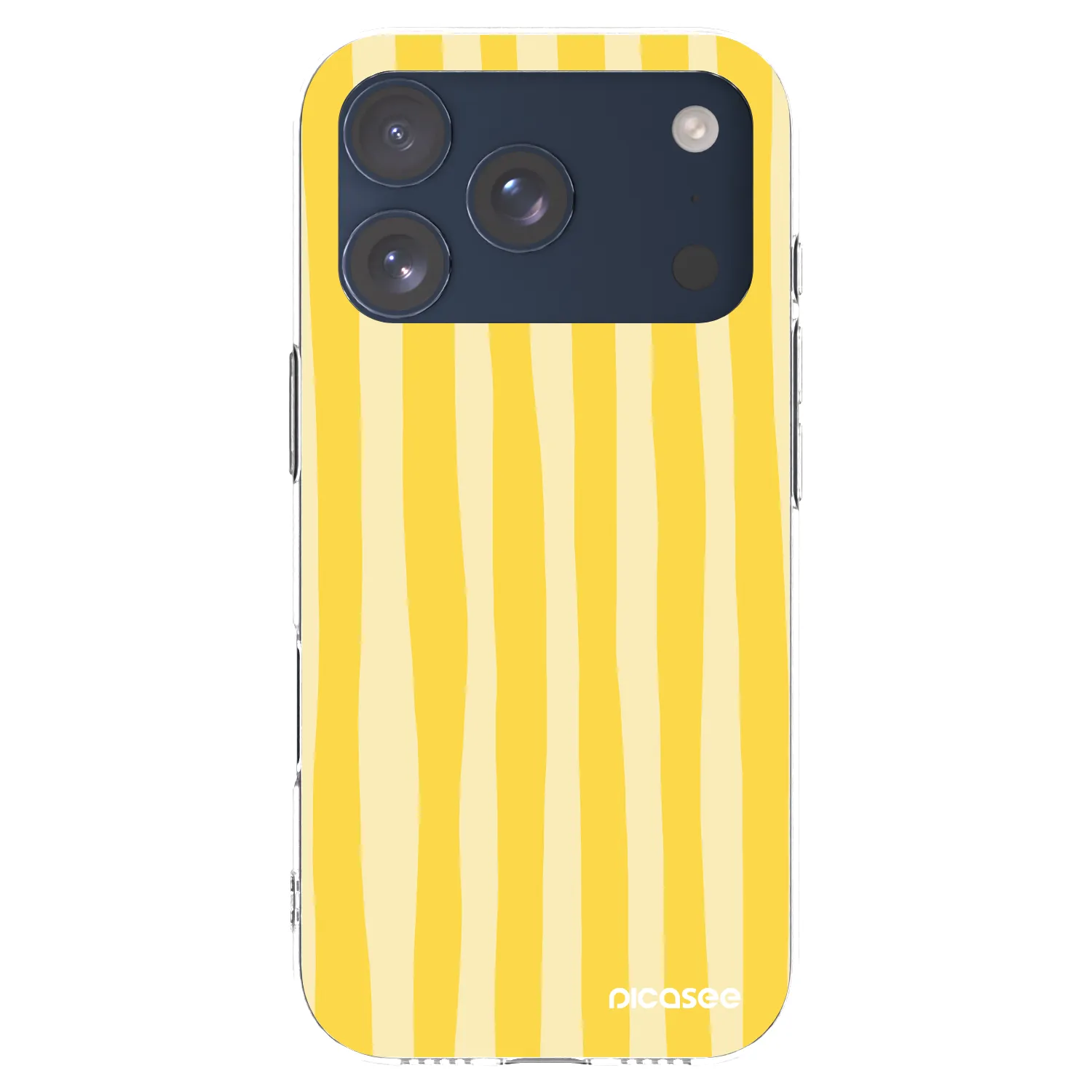 Picasee silikonska prozirna maskica za Apple iPhone 17 Pro - Lines lemon
