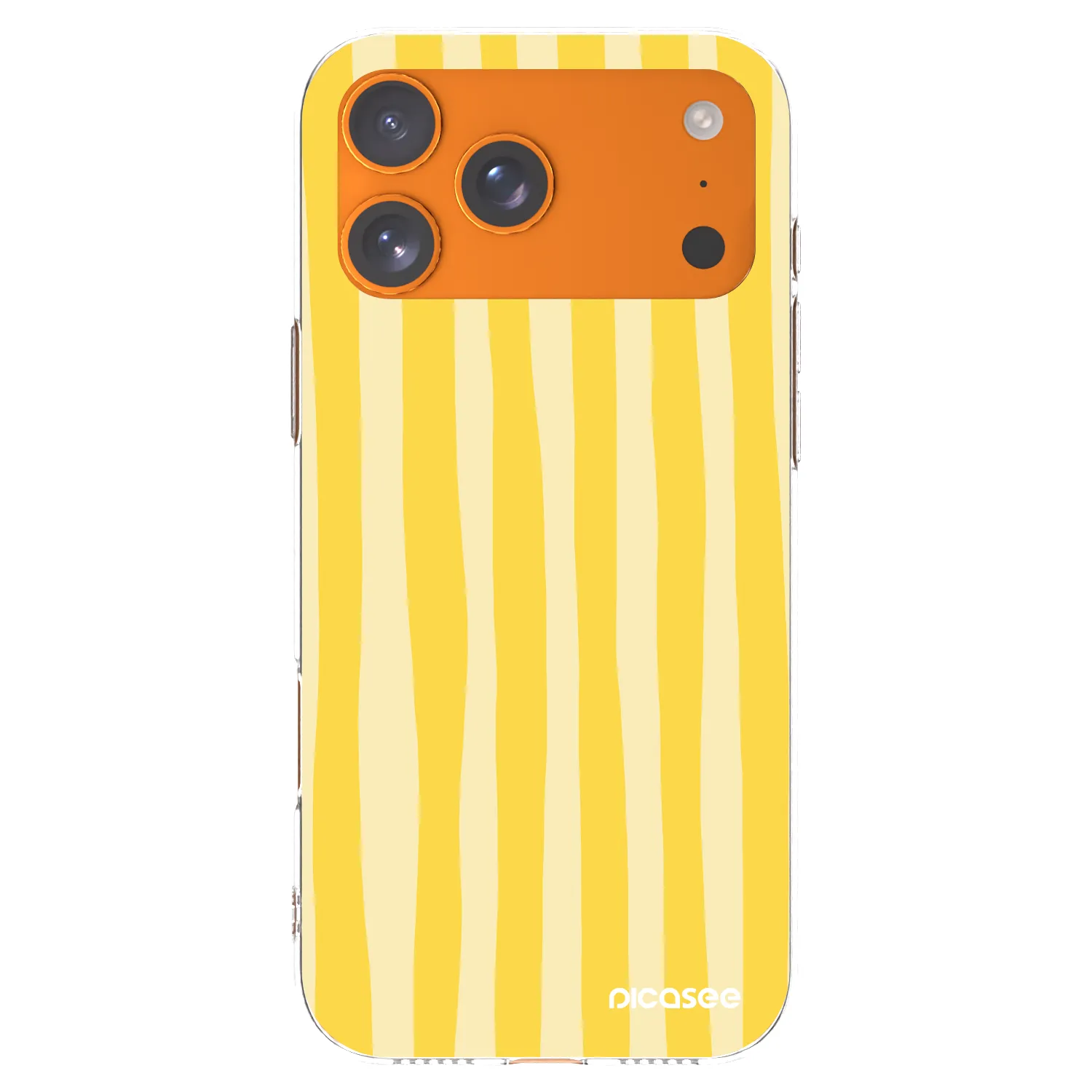 Picasee silikonska prozirna maskica za Apple iPhone 17 Pro Max - Lines lemon
