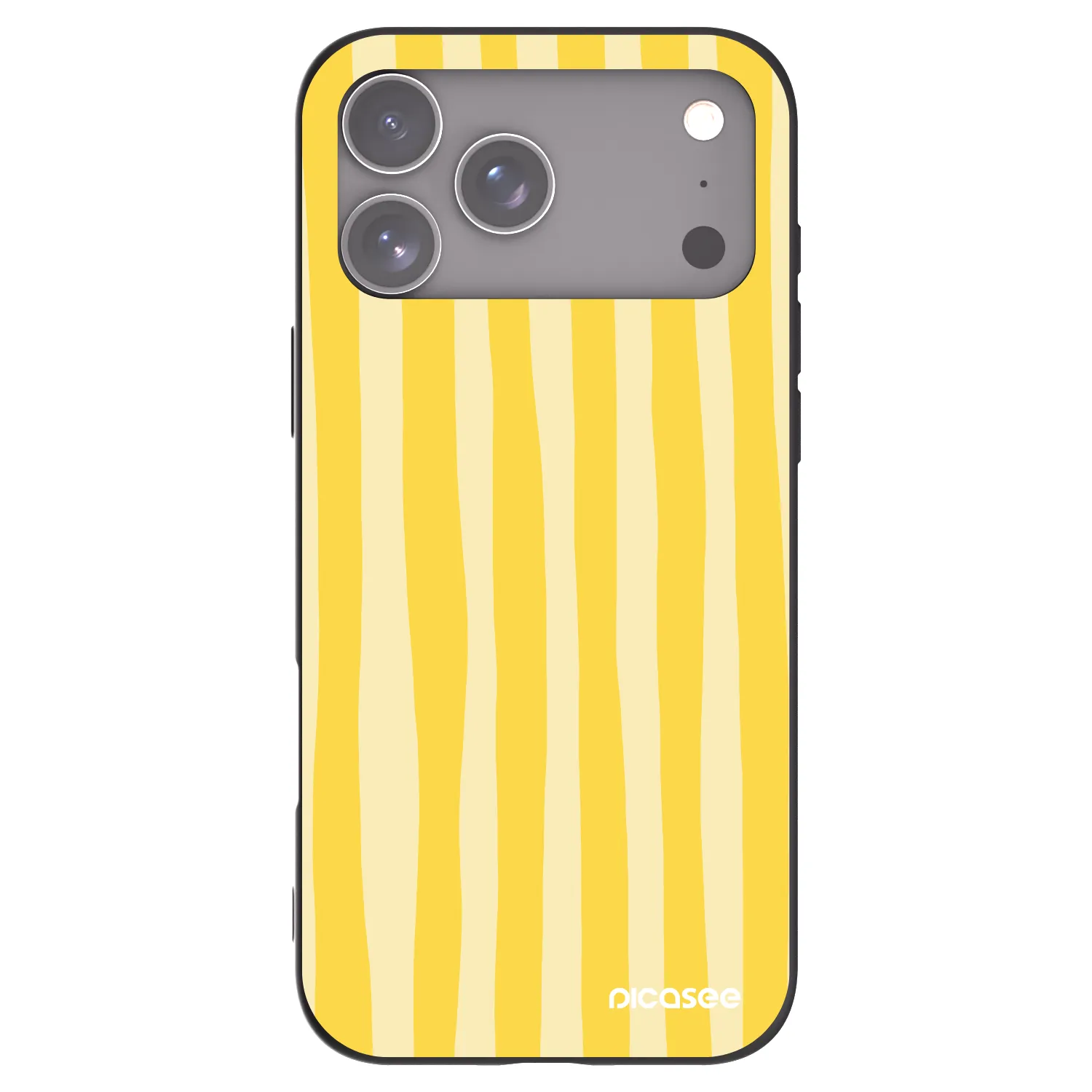 Picasee crna silikonska maskica za Apple iPhone 17 Pro Max - Lines lemon
