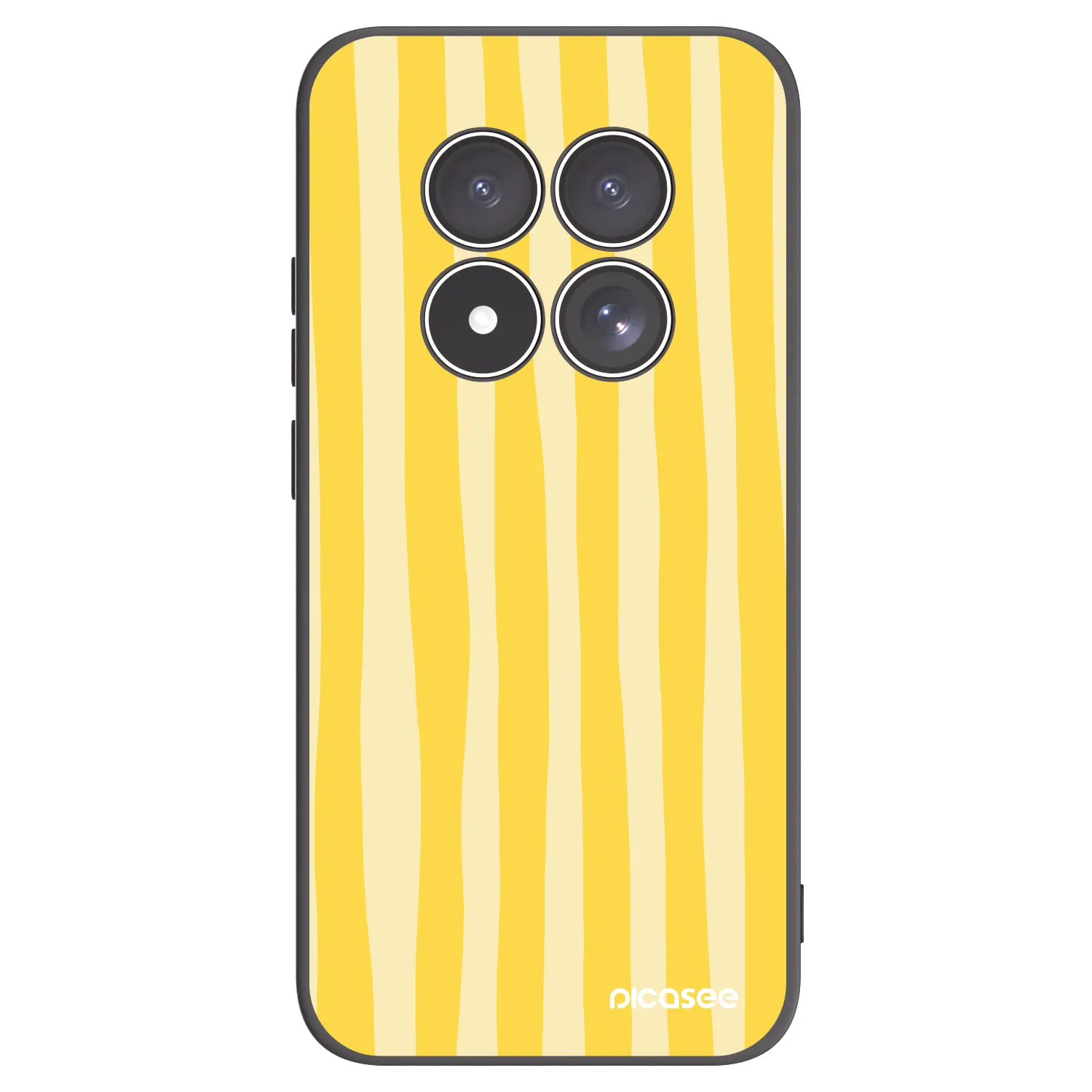 Picasee crna silikonska maskica za Xiaomi Redmi Note 15 Pro 4G - Lines lemon