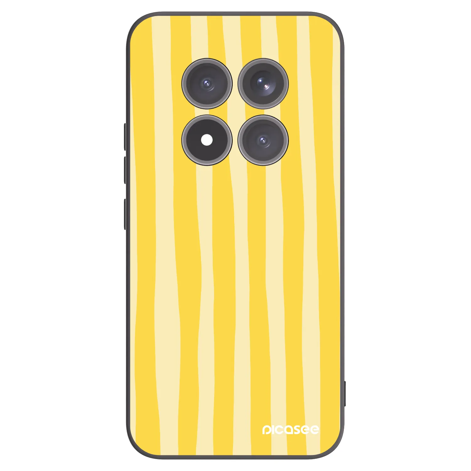 Picasee crna silikonska maskica za Xiaomi Redmi Note 15 Pro+ - Lines lemon