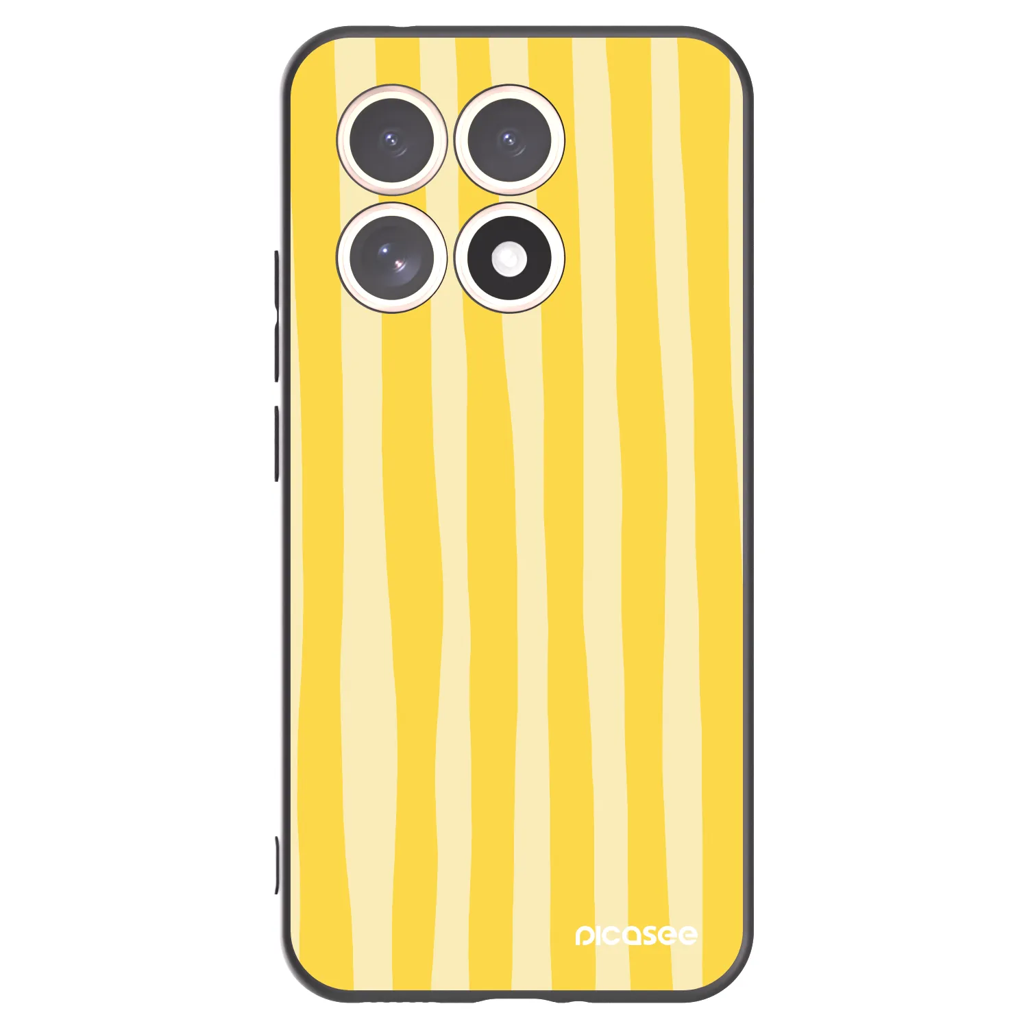 Picasee crna silikonska maskica za Xiaomi 15T - Lines lemon