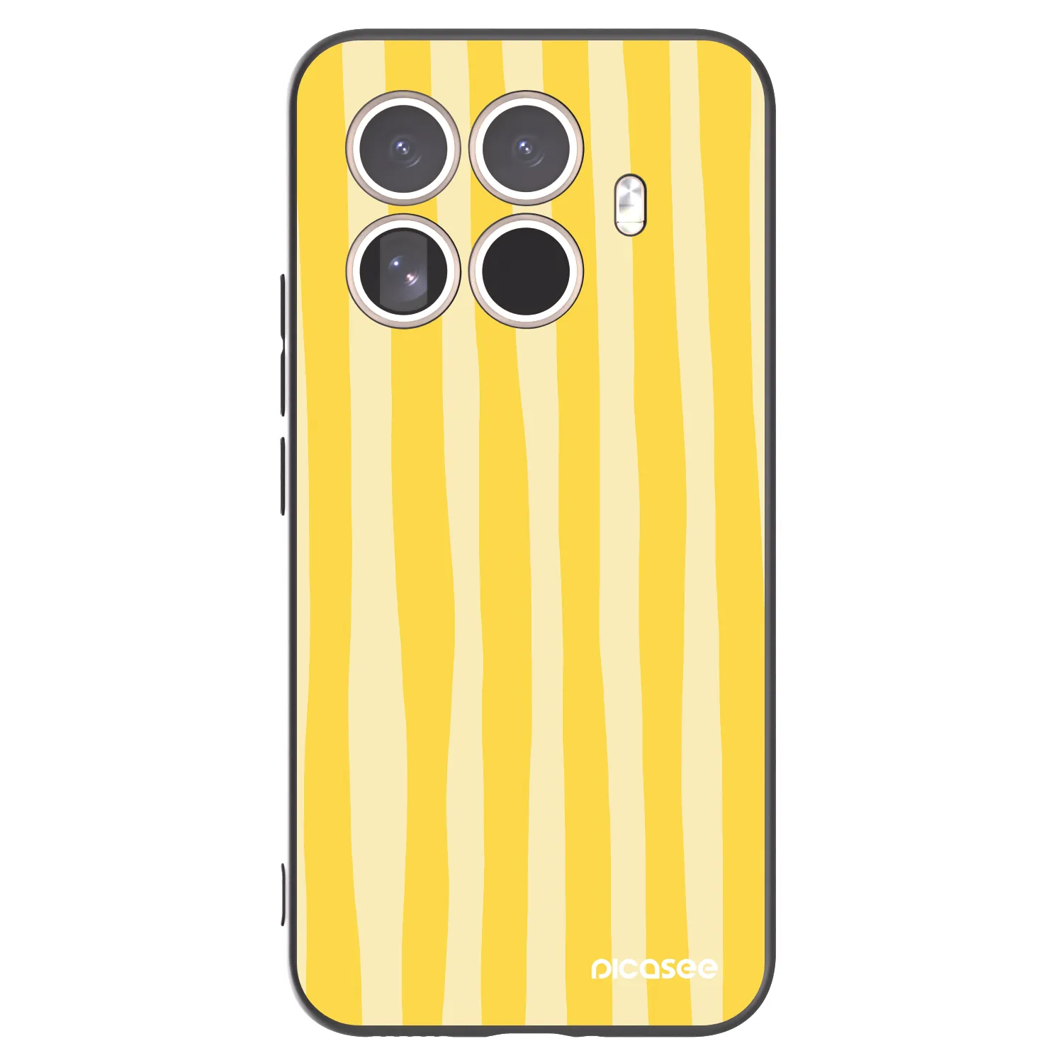 Picasee crna silikonska maskica za Xiaomi 15T Pro - Lines lemon