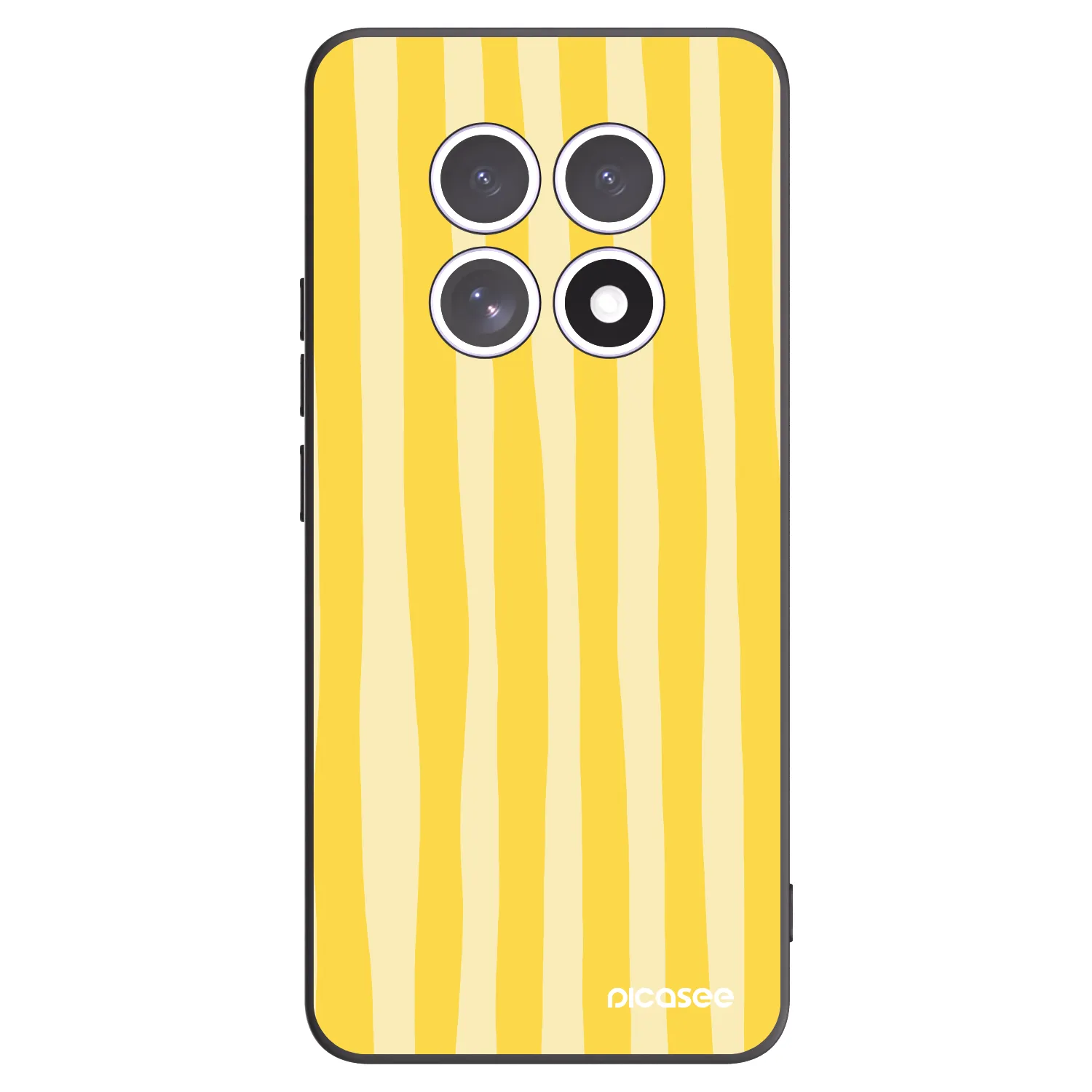 Picasee crna silikonska maskica za Xiaomi Redmi Note 15 4G - Lines lemon