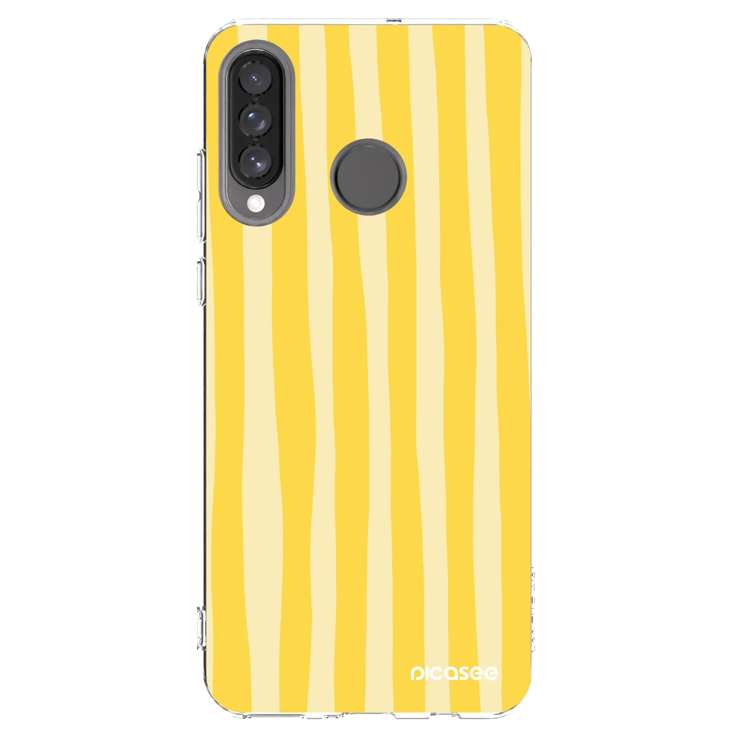 Picasee silikonska prozirna maskica za Huawei P30 Lite - Lines lemon